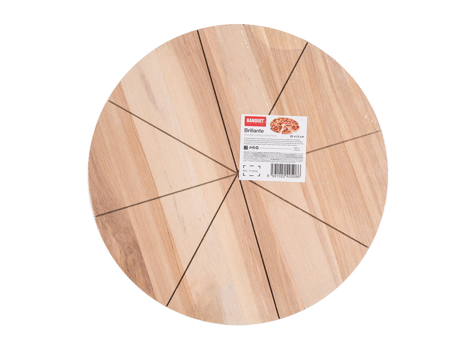 prkénko na pizzu pr.32x1,5cm BRILLANTE dřev. 0.84 Kg MTA MAXMIX Sklad14 267397