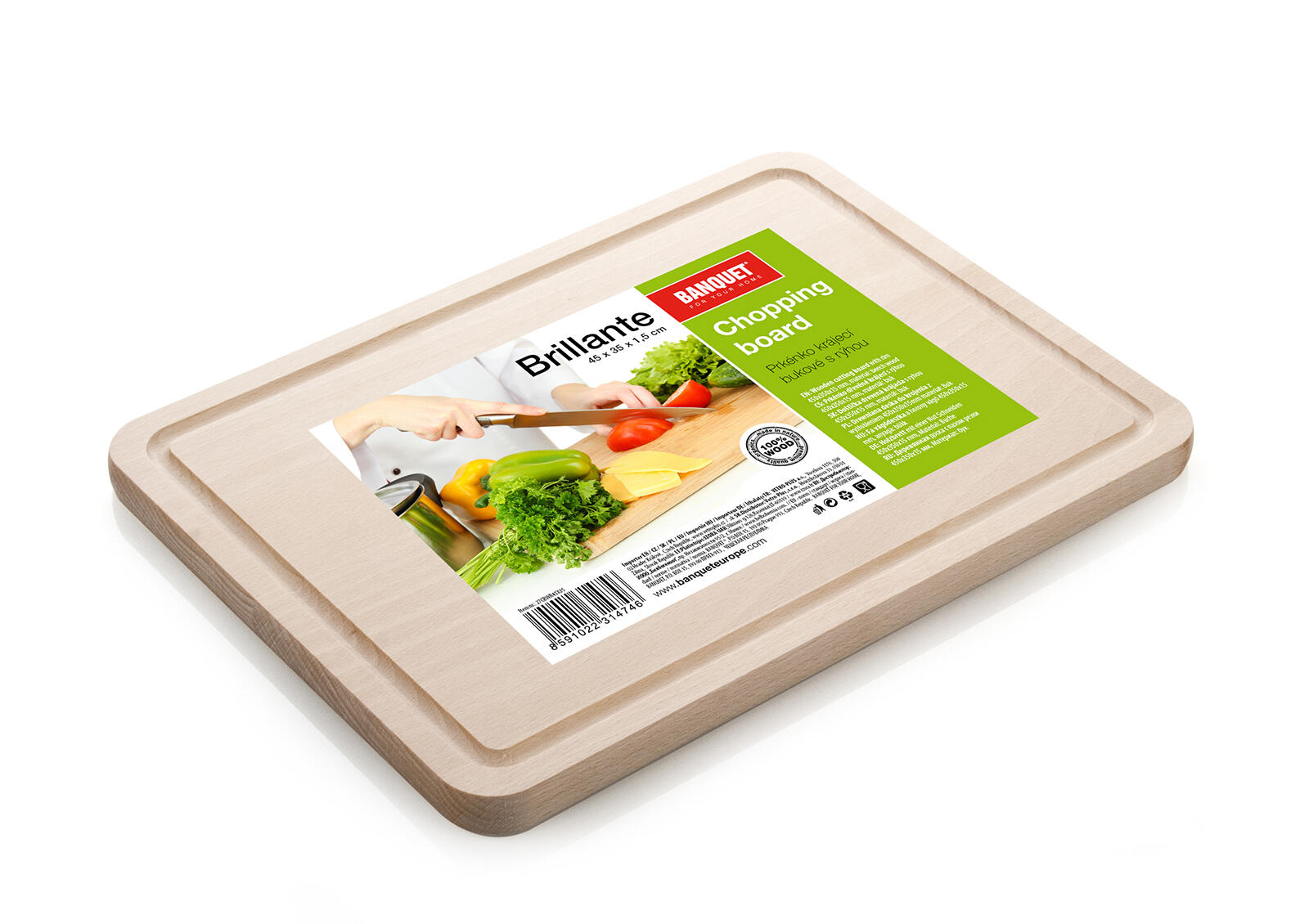 prkénko 31x23cm s drážkou BRILLANTE dřev. 0.62 Kg MTA MAXMIX Sklad14 267402