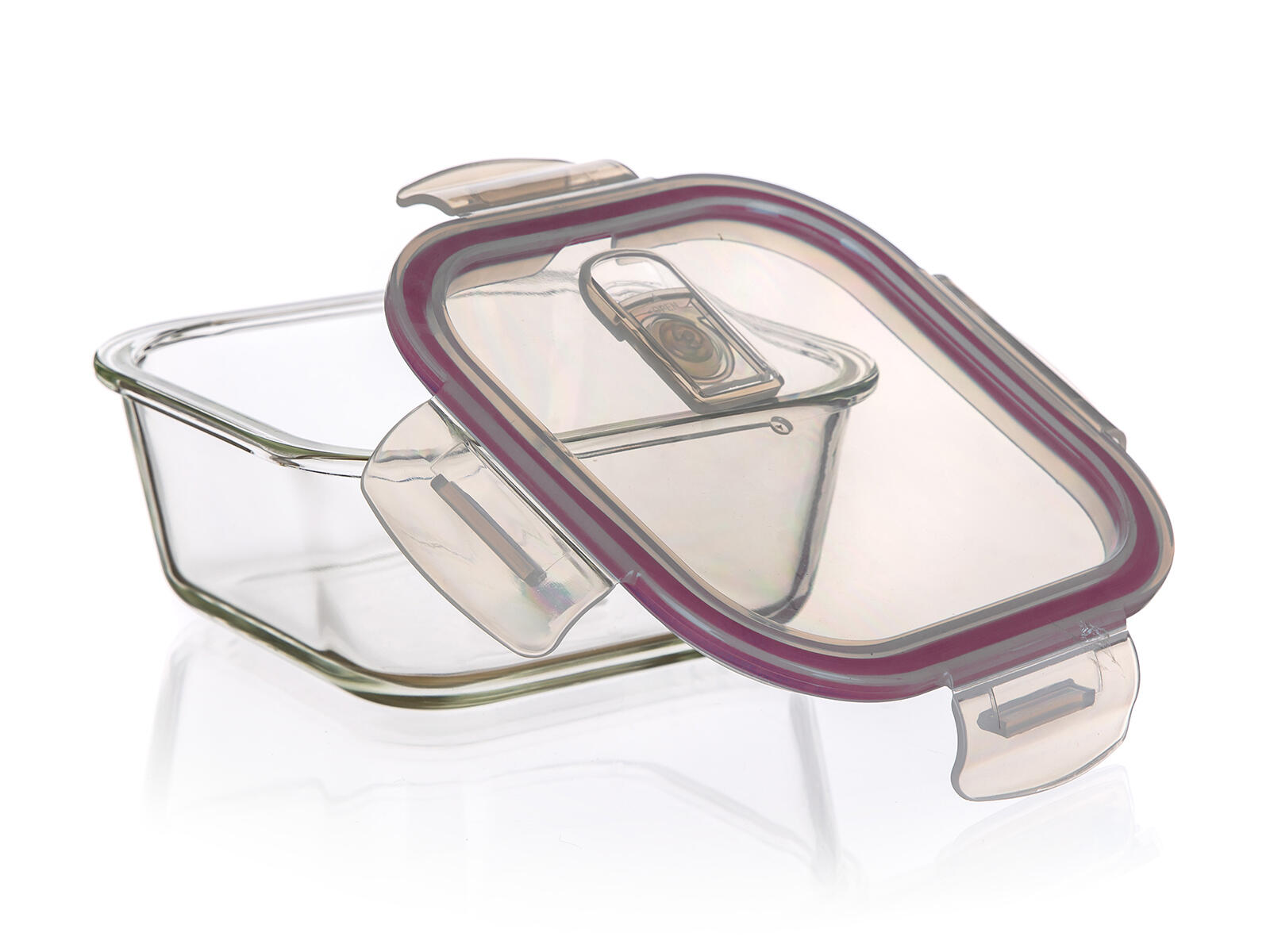 dóza LORA čtverc. 0,75l 15,5x15,5x6,5cm skl.+PP víčko TRA/BORDO 0.53 Kg MTA MAXMIX Sklad14 267408