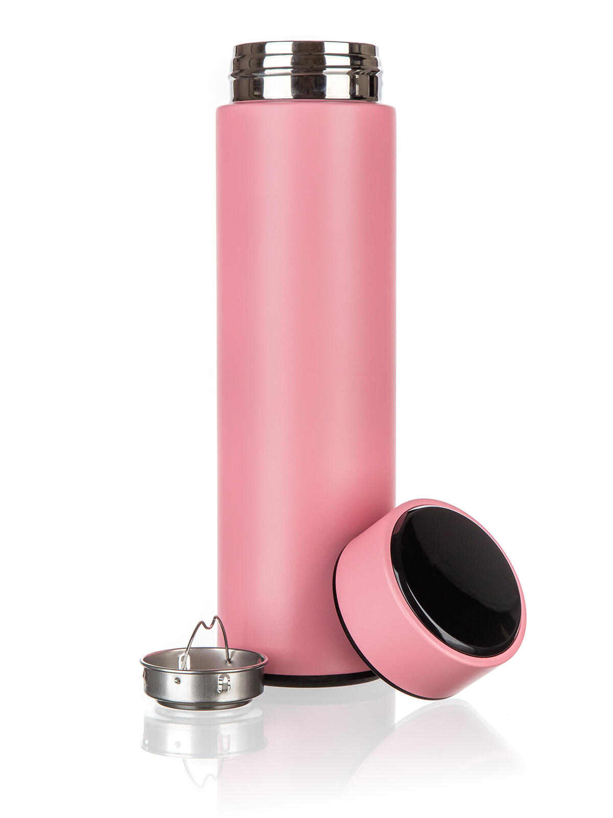 termoska 0,47l TREK, s teploměrem, nerez RŮŽ 0.31 Kg MTA MAXMIX Sklad14 267497