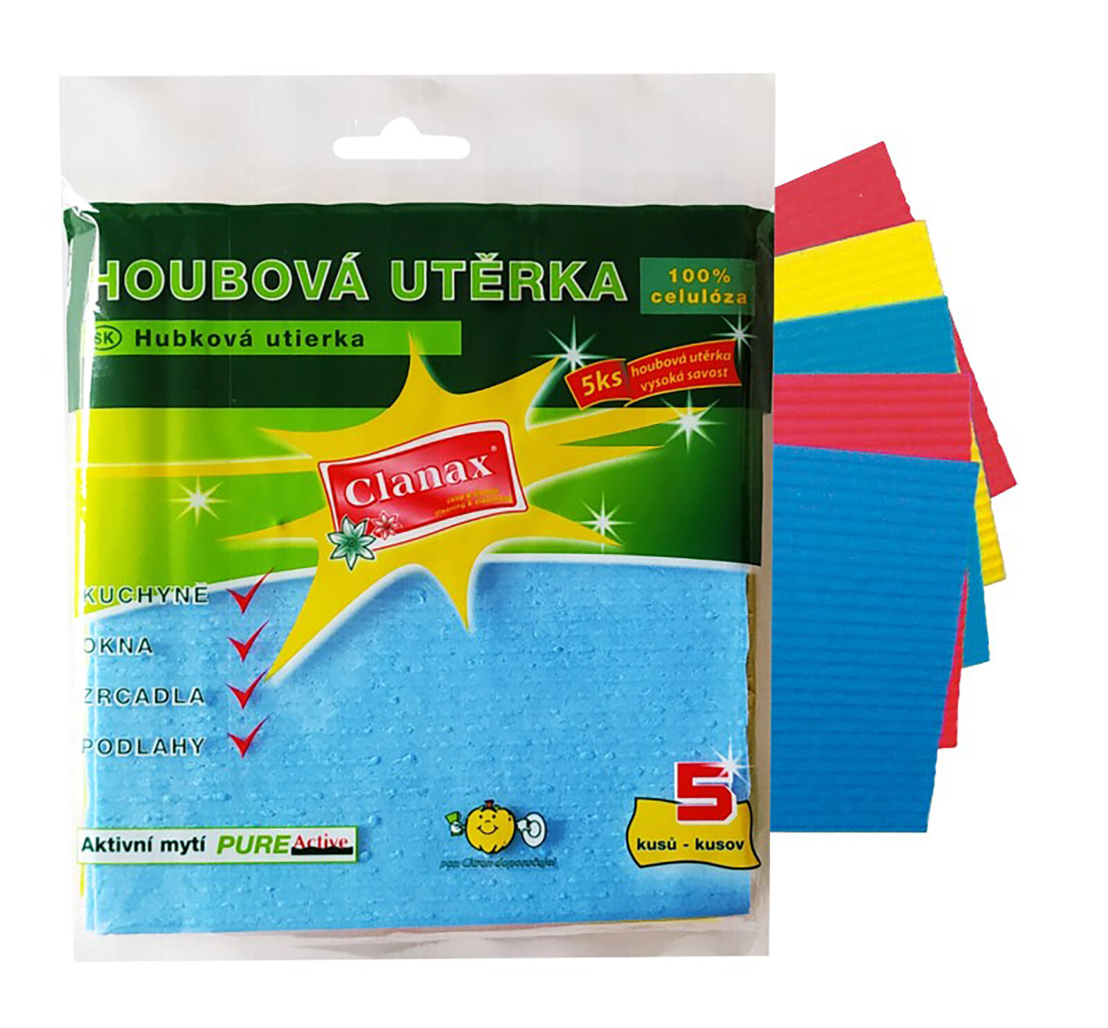 utěrka houbová 18x15,5cm mix barev (5ks) 0.09 Kg MTA MAXMIX Sklad14 267425