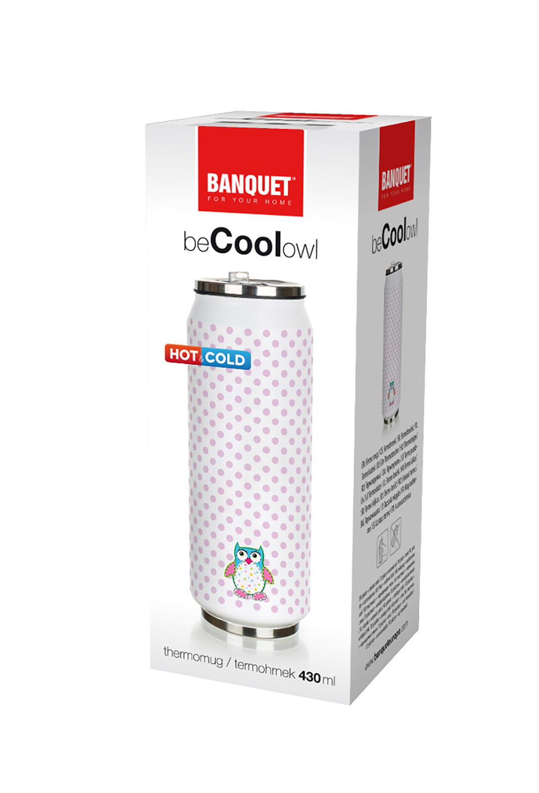termoska 0,43l plechovka BE COOL SOVA