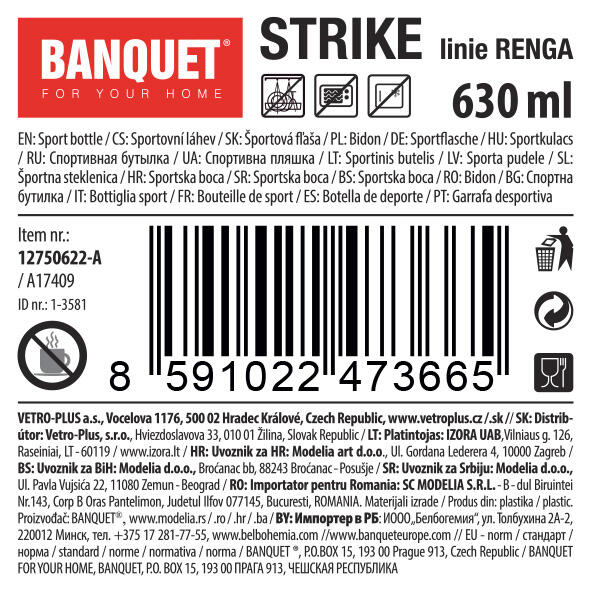 láhev na pití 630ml STRIKE PH ZE 0.1 Kg MTA MAXMIX Sklad14 267512