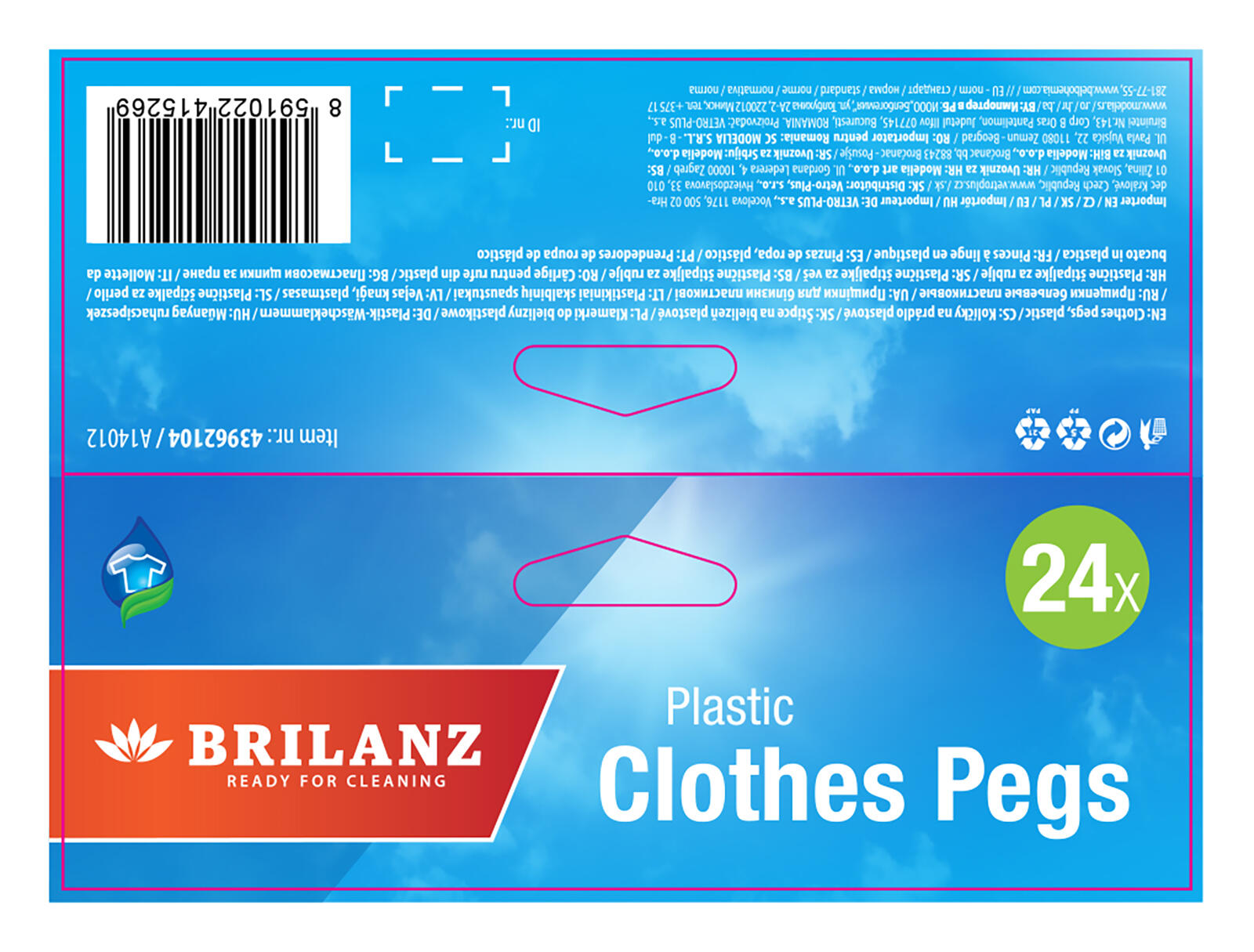 kolíčky na prádlo PH mix barev (24ks) ECONOMY 0.1 Kg MTA MAXMIX Sklad14 267469