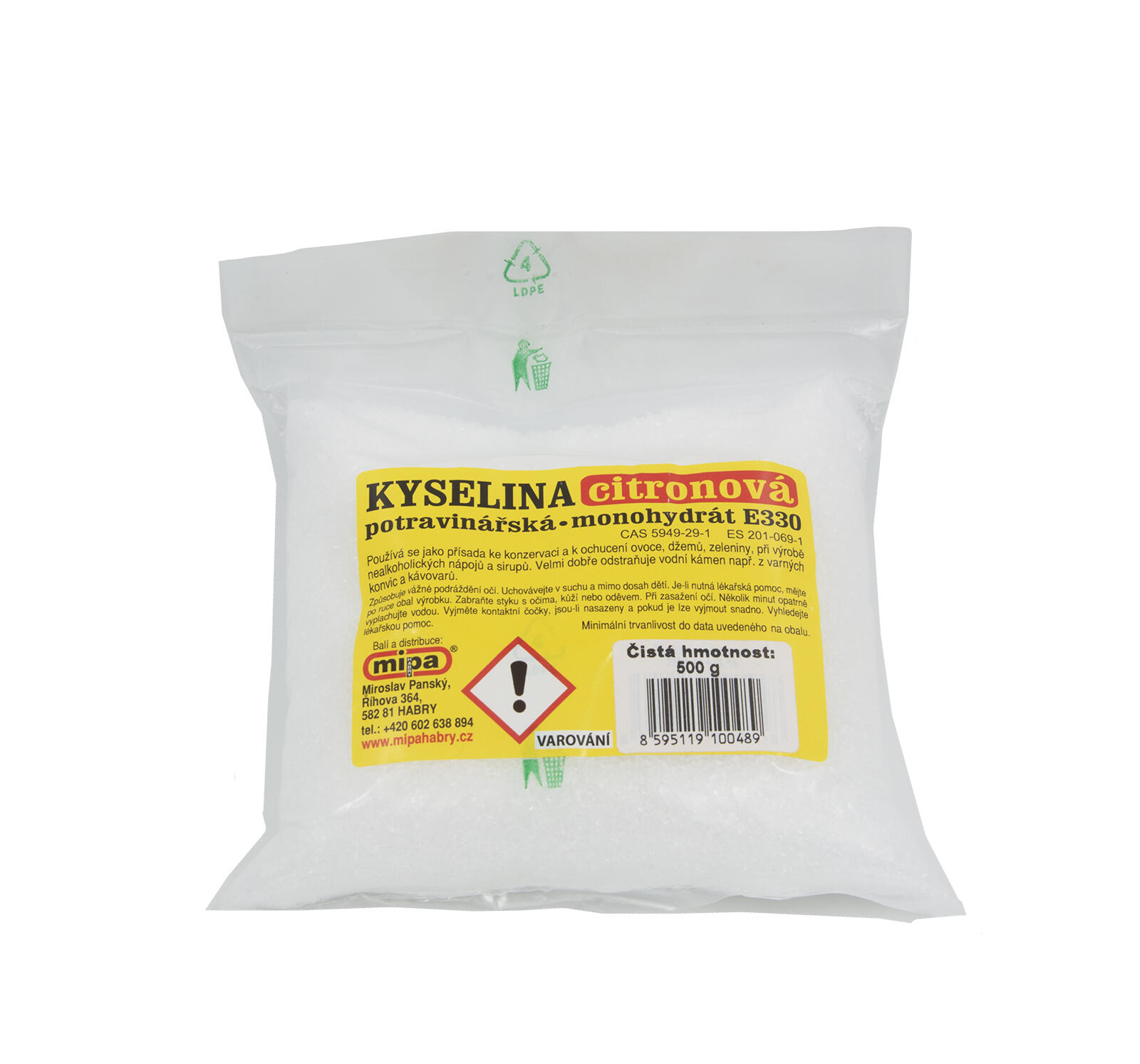 kyselina citronová 500g 0.5 Kg MTA MAXMIX Sklad14 277002