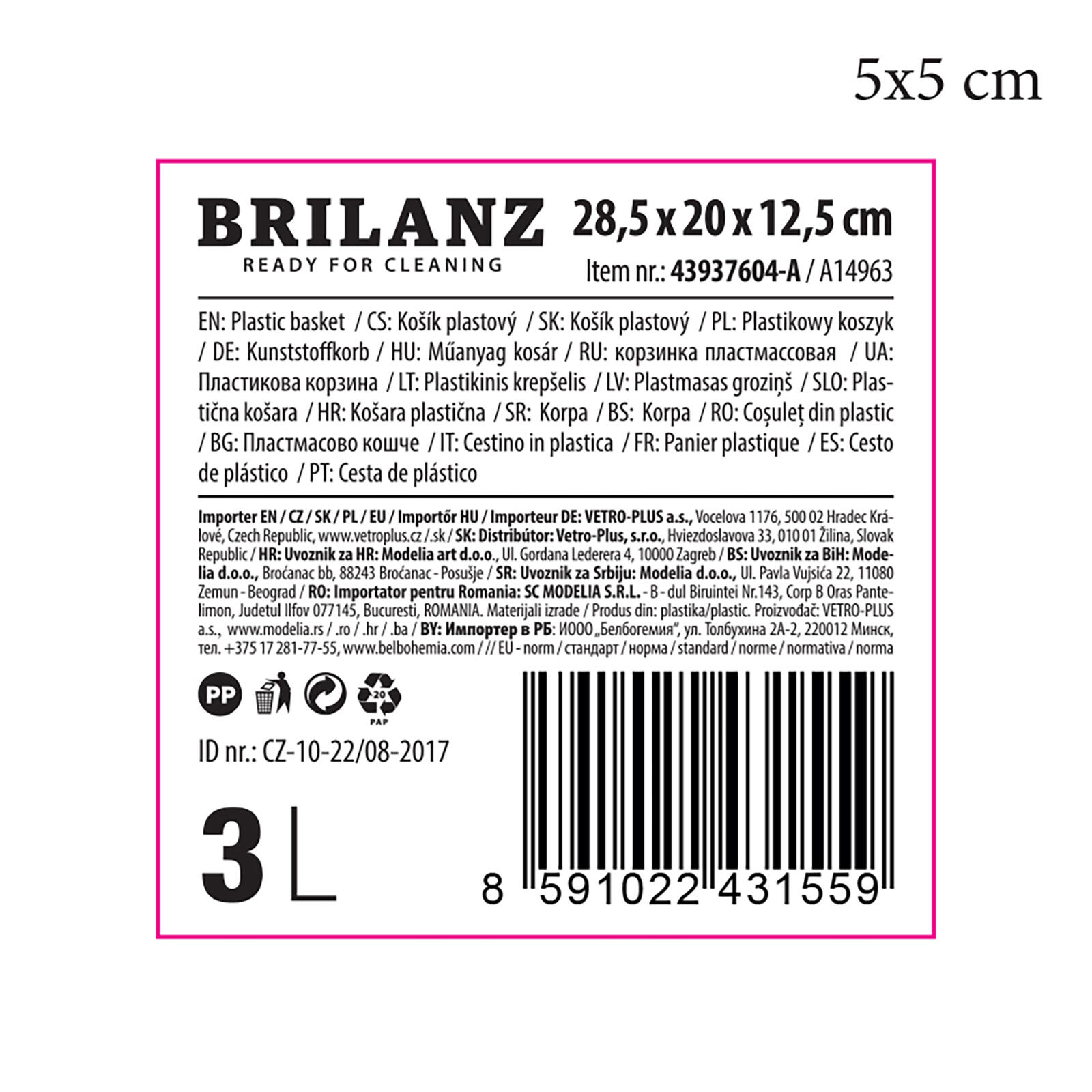 košík ratan s víkem 28,5x20x12,5cm PH KRÉM 0.25 Kg MTA MAXMIX Sklad14 267537