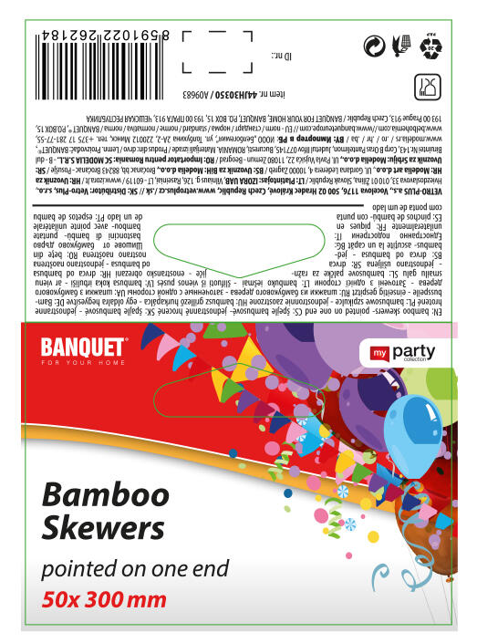 špejle bambus 30cm (50ks) 0.09 Kg MTA MAXMIX Sklad14 267581
