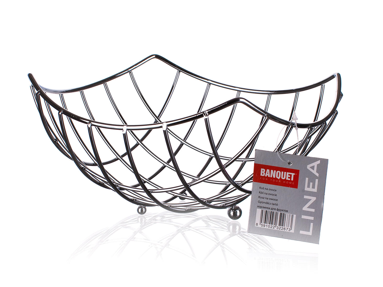 košík na ovoce LINEA 24x24x12cm Cr 0.3 Kg MTA MAXMIX Sklad14 267132