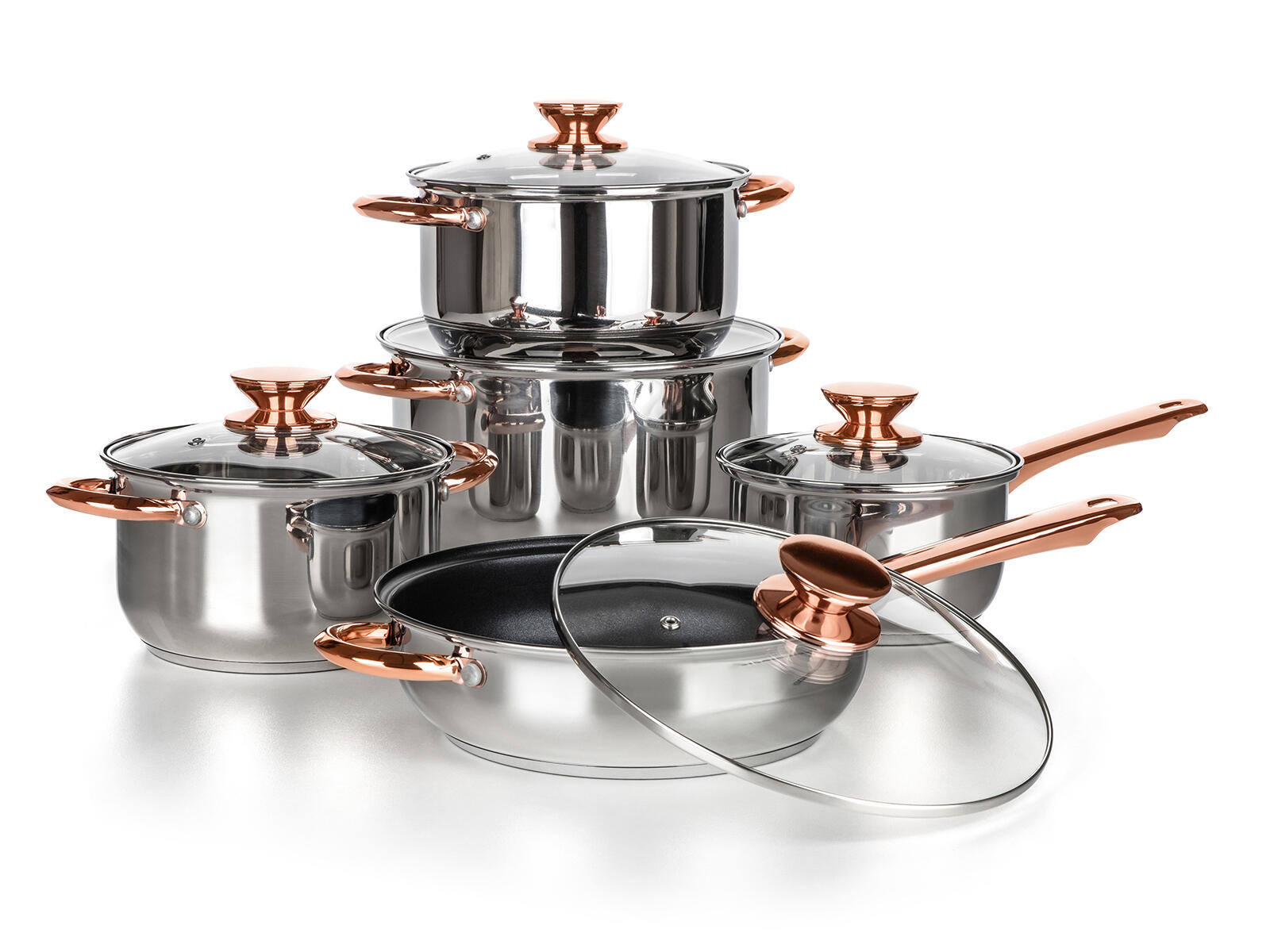 sada nádobí 10díl. nerez/měď SWING Copper 5.2 Kg MTA MAXMIX Sklad14 267134