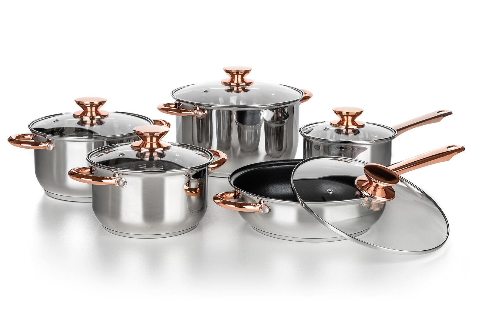 sada nádobí 10díl. nerez/měď SWING Copper 5.2 Kg MTA MAXMIX Sklad14 267134