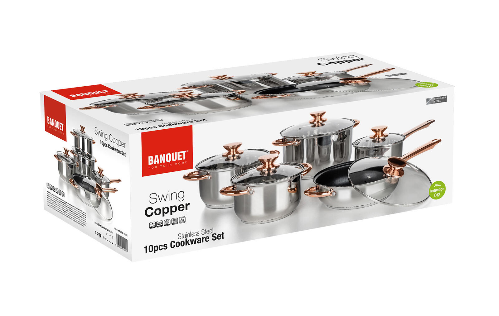 sada nádobí 10díl. nerez/měď SWING Copper 5.2 Kg MTA MAXMIX Sklad14 267134