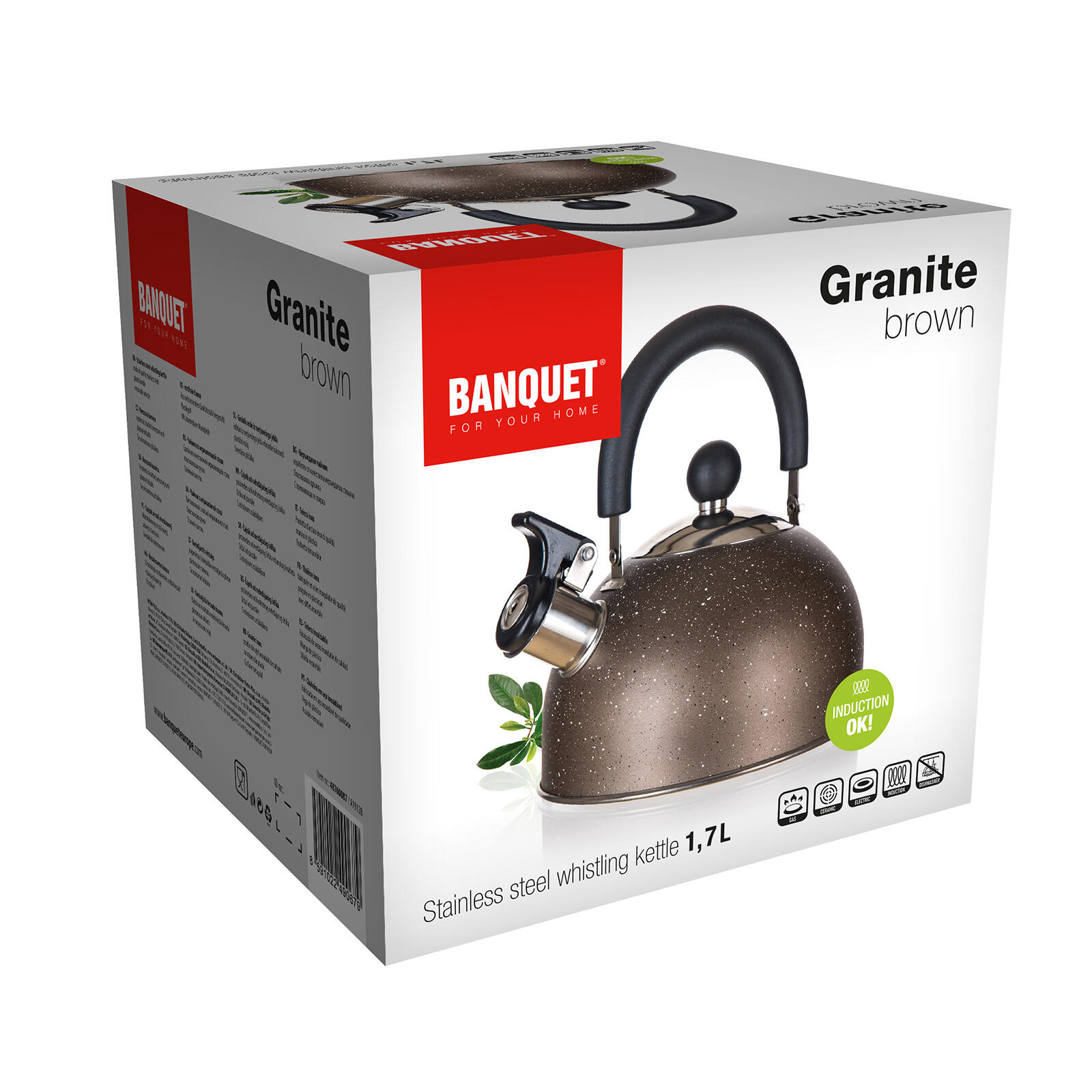 konvice 1,7l GRANITE Brown nerez 0.46 Kg MTA MAXMIX Sklad14 267138