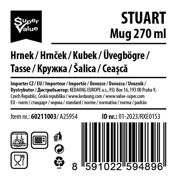 hrnek 270ml STUART BÍ keramický