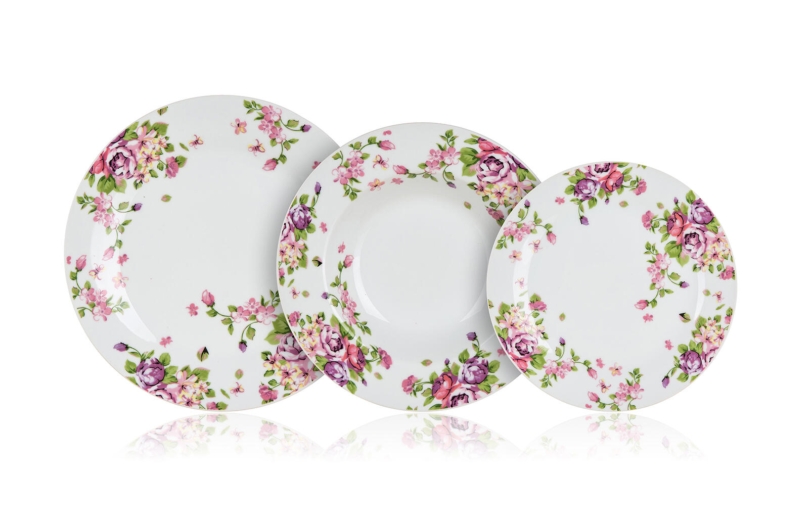 sada jídelní BEAUTY 18díl. porcelánová KYTKY 7.49 Kg MTA MAXMIX Sklad14 267156