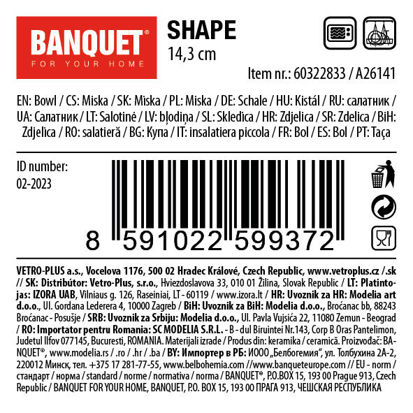 miska 14,3cm SHAPE keramická