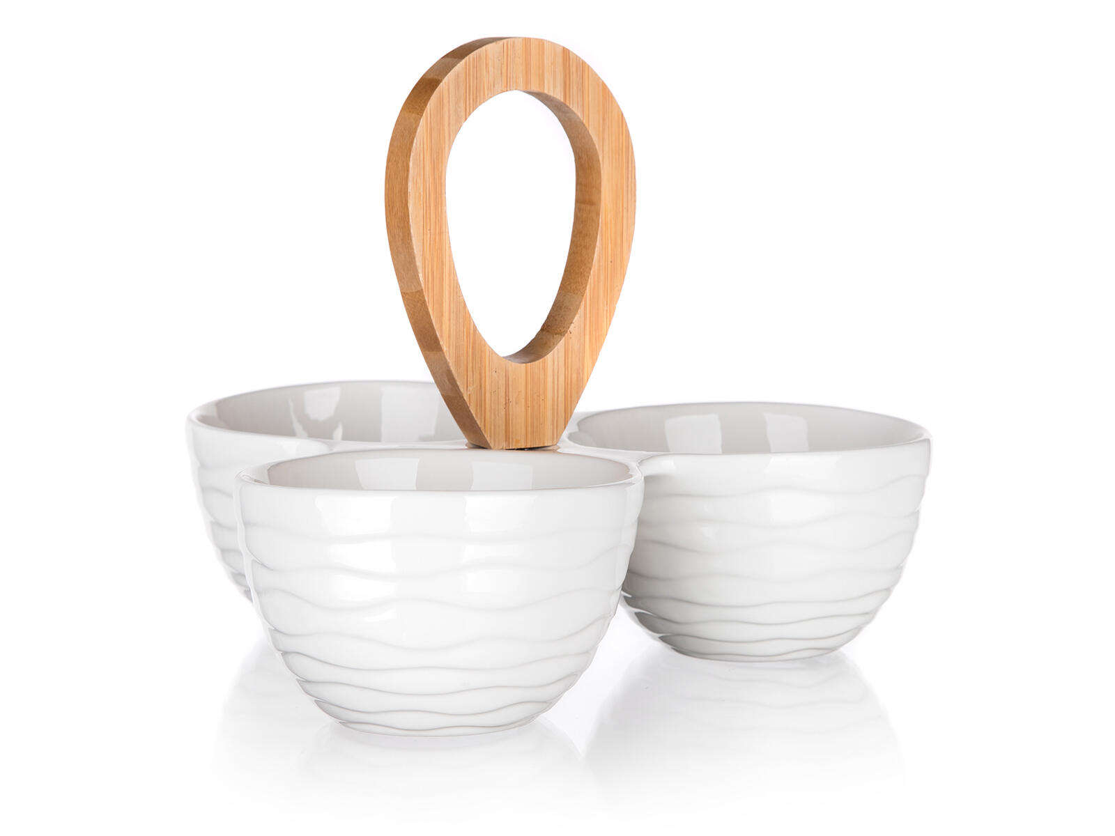 miska dělená 24x24x18cm porcelán/bambus BRILLANTE 1.12 Kg MTA MAXMIX Sklad14 267162