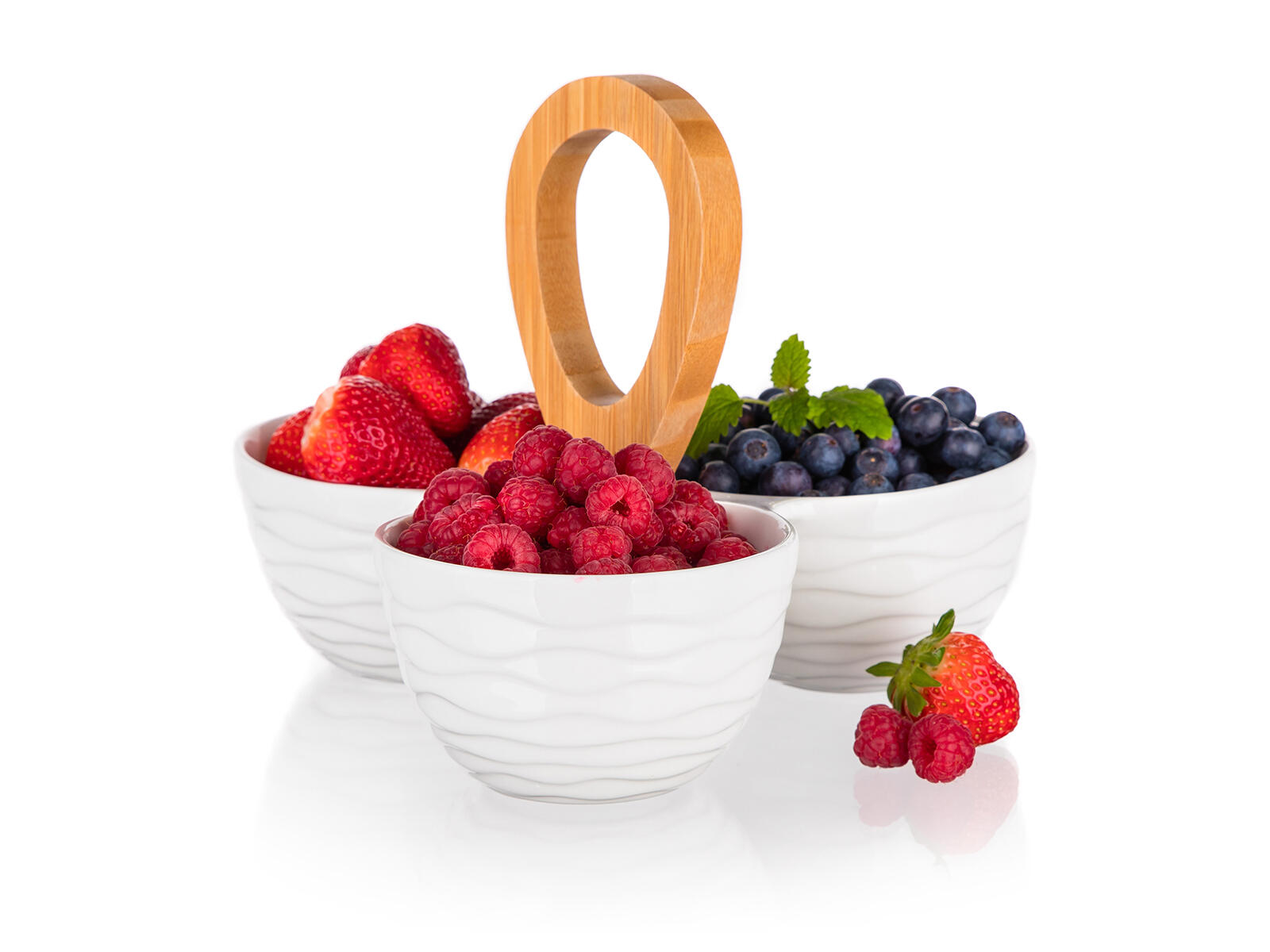 miska dělená 24x24x18cm porcelán/bambus BRILLANTE 1.12 Kg MTA MAXMIX Sklad14 267162