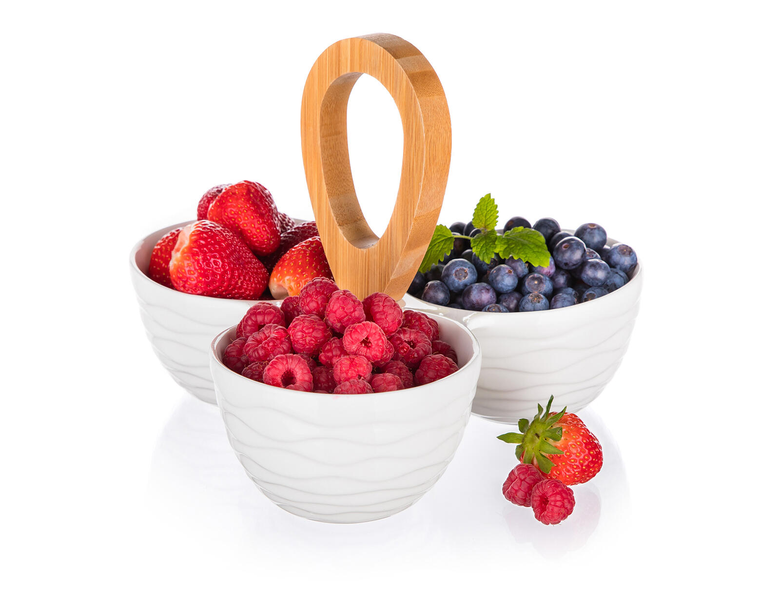 miska dělená 24x24x18cm porcelán/bambus BRILLANTE 1.12 Kg MTA MAXMIX Sklad14 267162