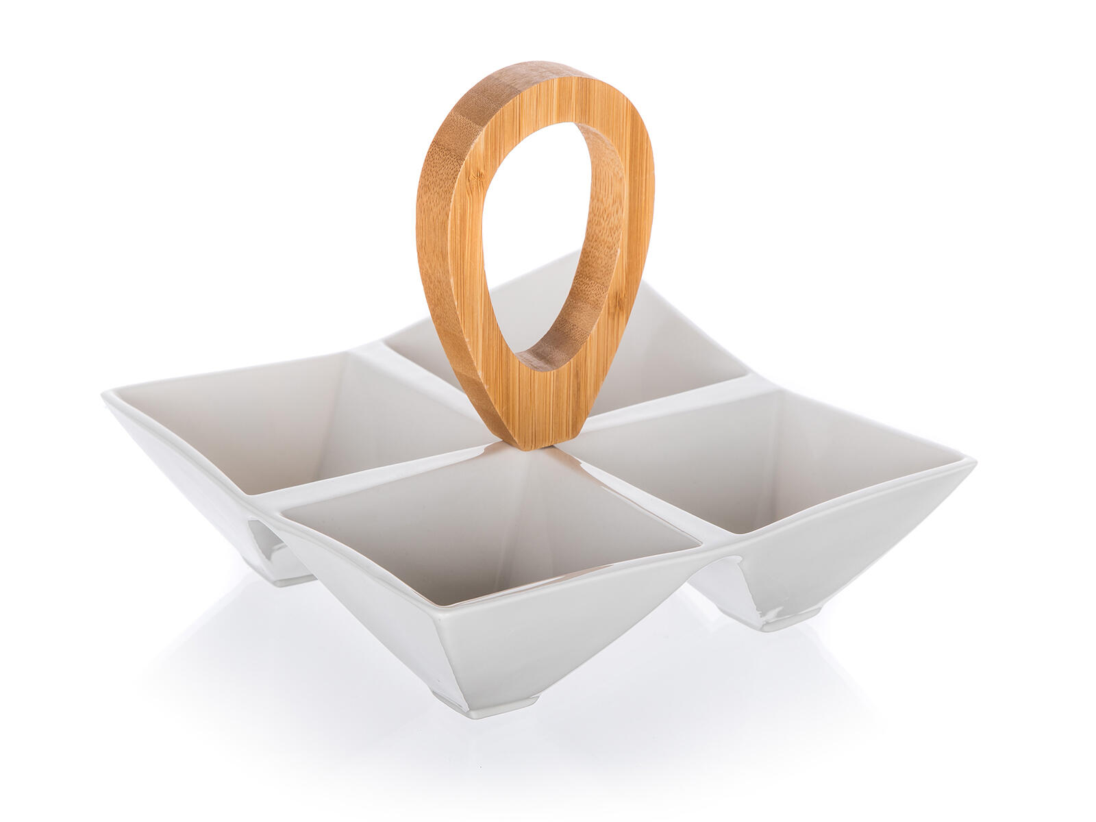 miska dělená 21x21x17cm porcelán/bambus BRILLANTE 0.88 Kg MTA MAXMIX Sklad14 267163