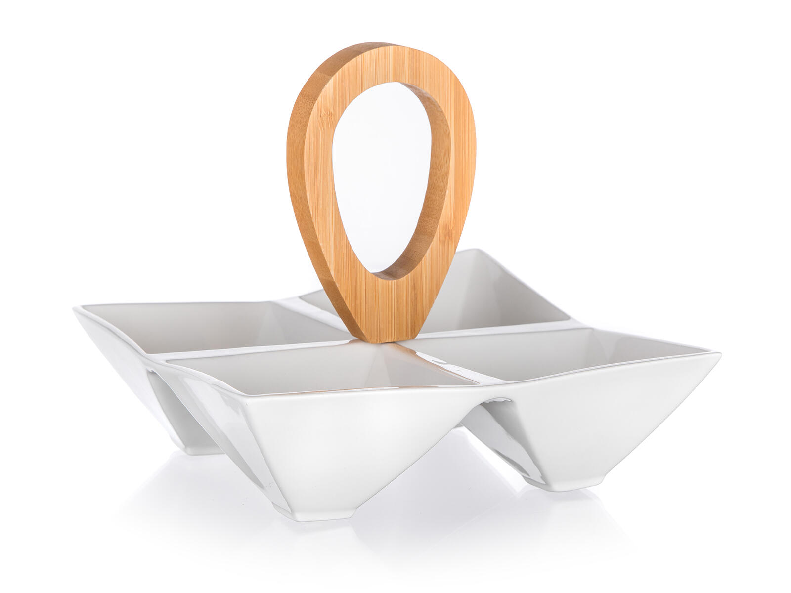 miska dělená 21x21x17cm porcelán/bambus BRILLANTE 0.88 Kg MTA MAXMIX Sklad14 267163