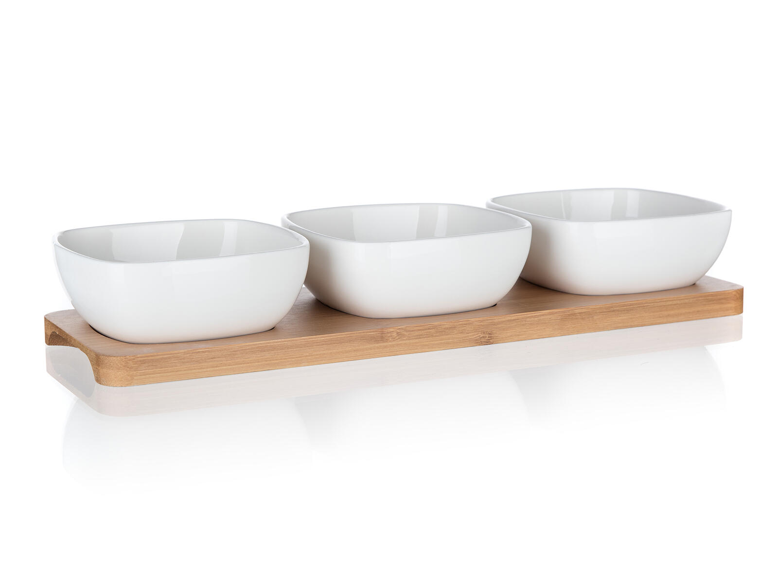 miska sada 4díl.(3xmiska,1xtác) 33x9,7x4,7cm porcelán/bambus BRILL 0.78 Kg MTA MAXMIX Sklad14 267164