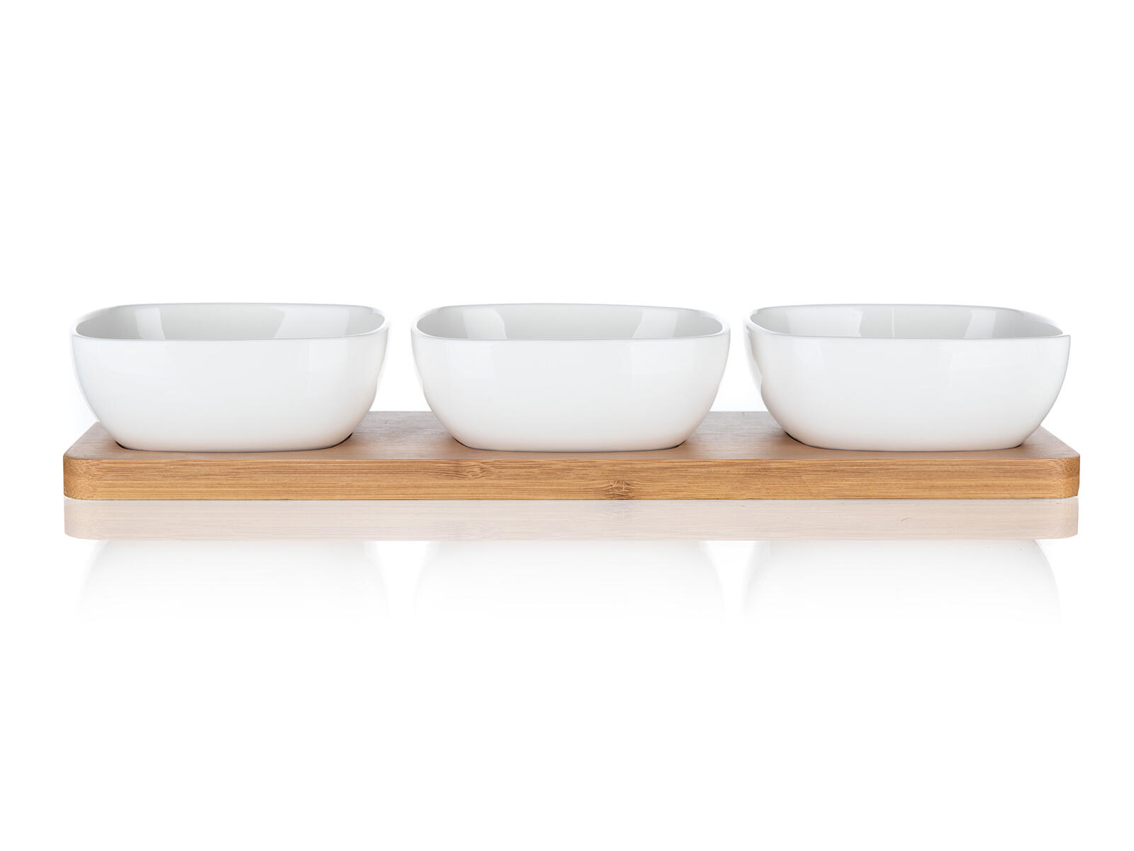 miska sada 4díl.(3xmiska,1xtác) 33x9,7x4,7cm porcelán/bambus BRILL 0.78 Kg MTA MAXMIX Sklad14 267164