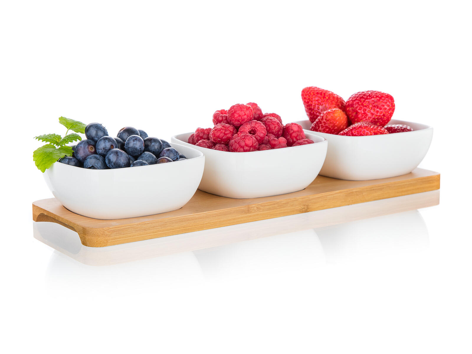 miska sada 4díl.(3xmiska,1xtác) 33x9,7x4,7cm porcelán/bambus BRILL 0.78 Kg MTA MAXMIX Sklad14 267164