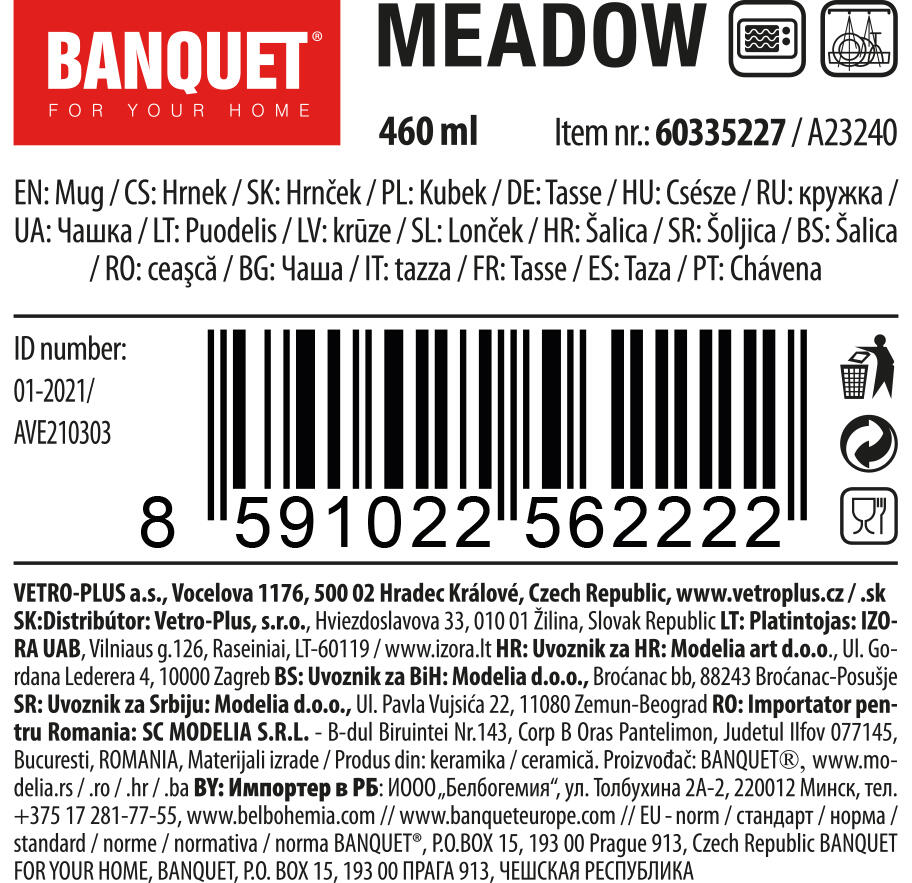 hrnek 460ml MEADOW keramický