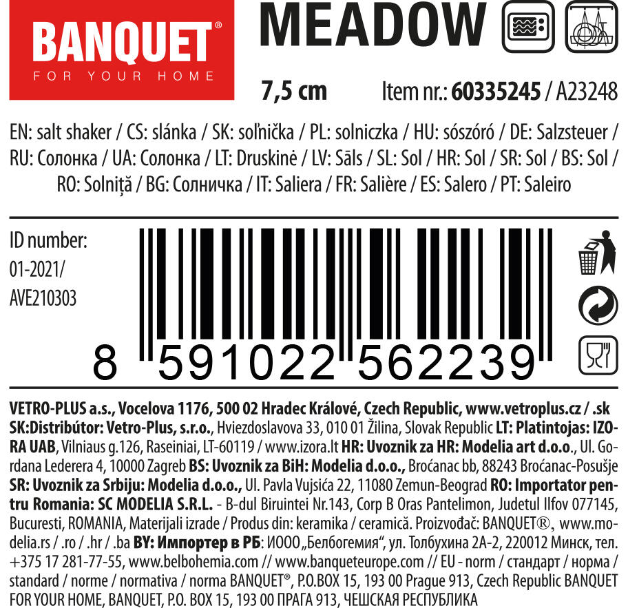 slánka 7,5cm MEADOW keramická 0.06 Kg MTA MAXMIX Sklad14 267178