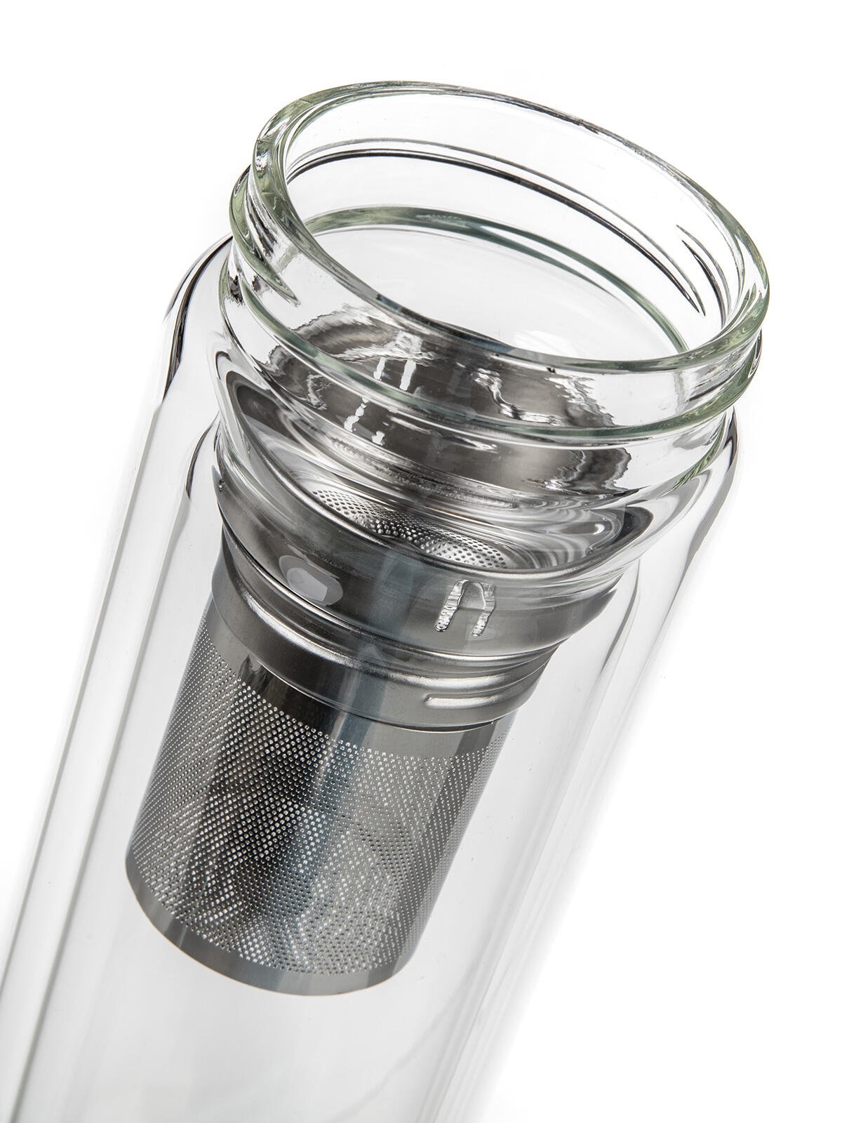 láhev na pití 500ml dvoustěnná DOBLO, se sítkem, nerez/sklo 0.54 Kg MTA MAXMIX Sklad14 267185