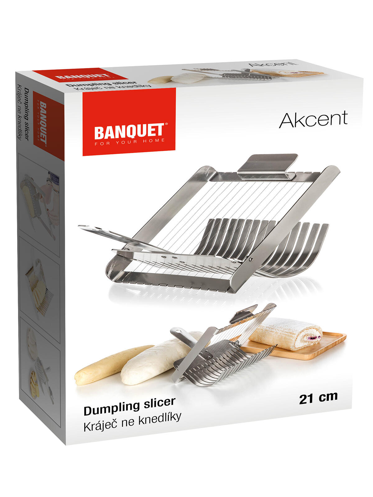 kráječ knedlíků AKCENT 21cm nerez 0.75 Kg MTA MAXMIX Sklad14 267193