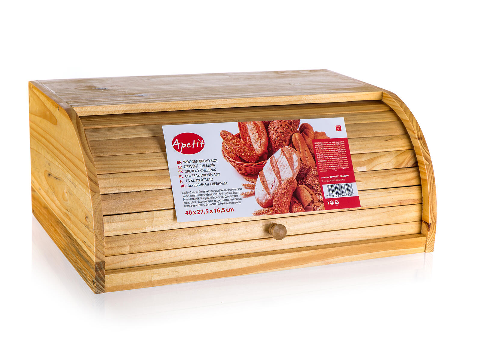 chlebovka 40x27,5x16,5cm dřev.světlá borovice