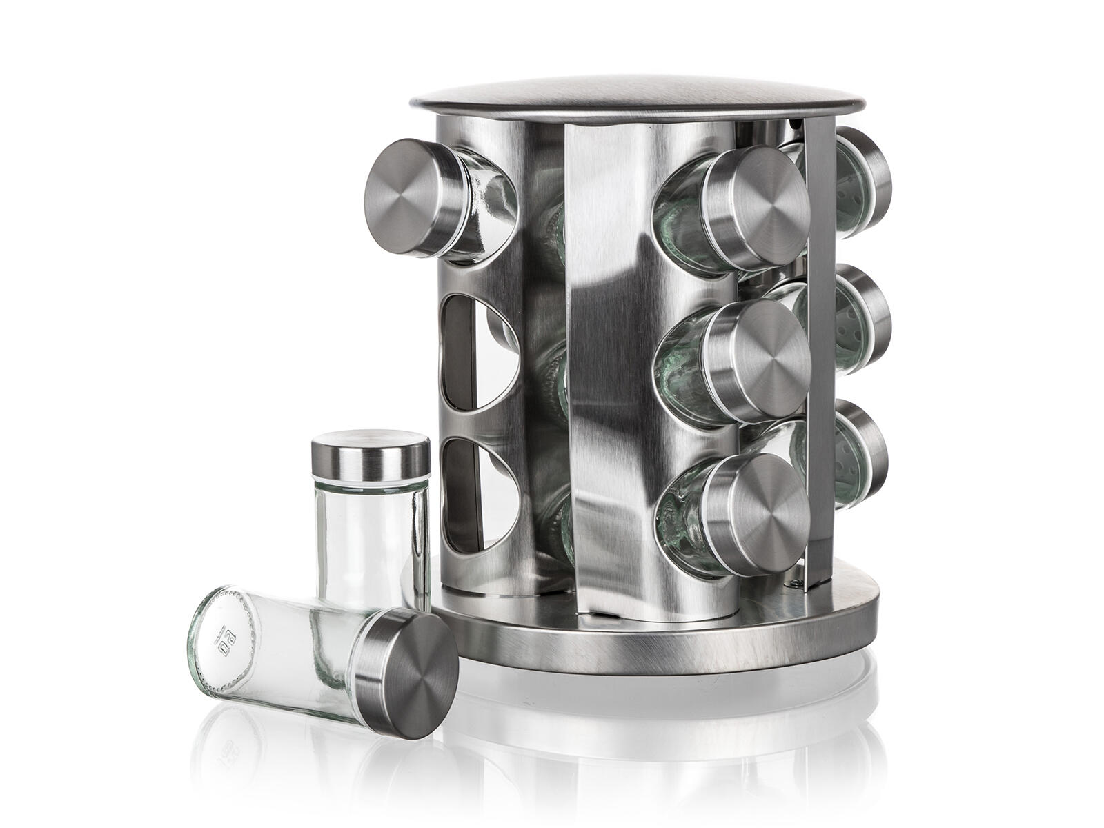 kořenka AKCENT skl.+kov.(12ks) s otoč.stojánkem nerez 1.86 Kg MTA MAXMIX Sklad14 267209