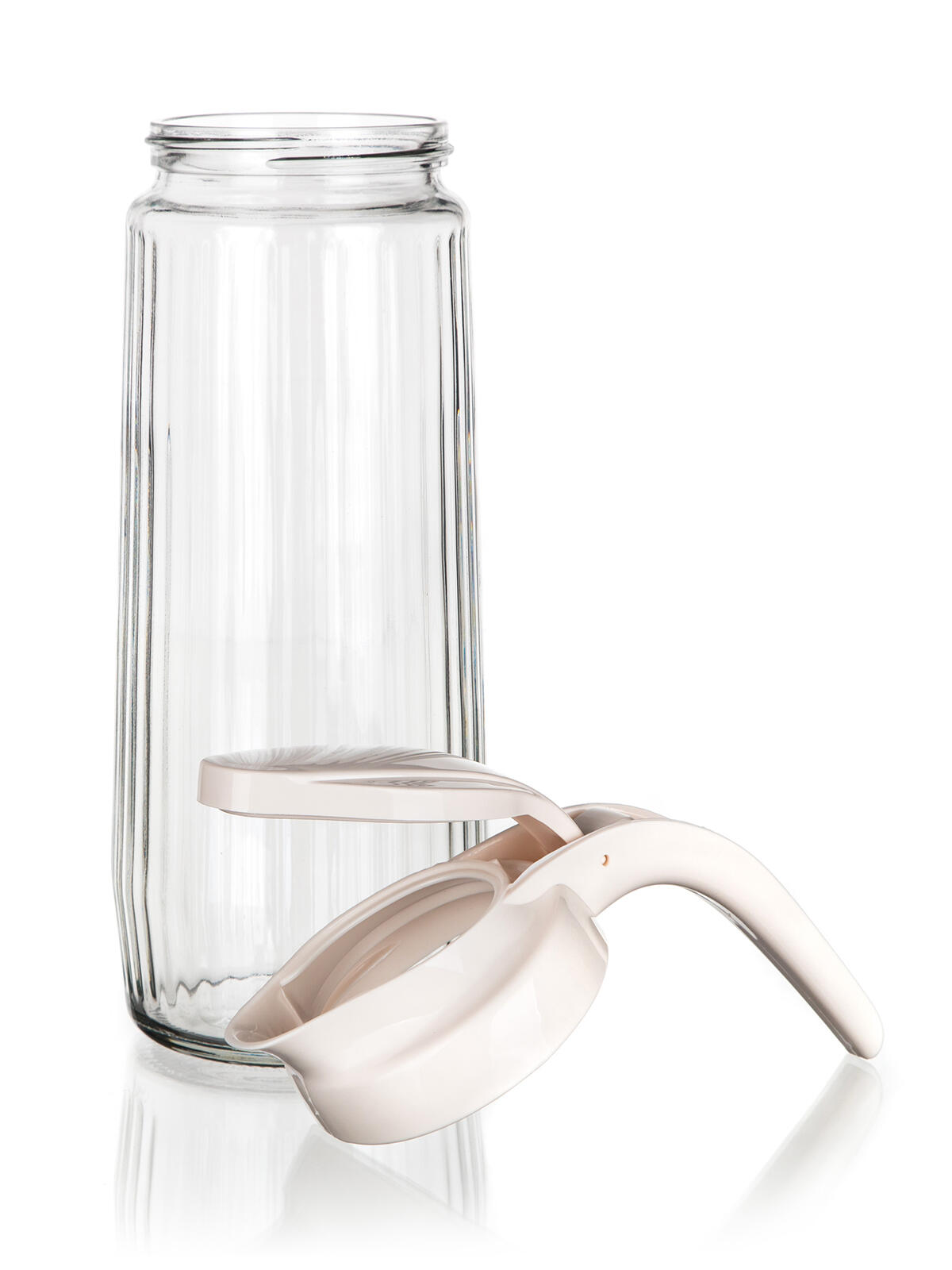 džbán skleněný STRIPE 1500ml, PH víčko mix barev 0.81 Kg MTA MAXMIX Sklad14 267213