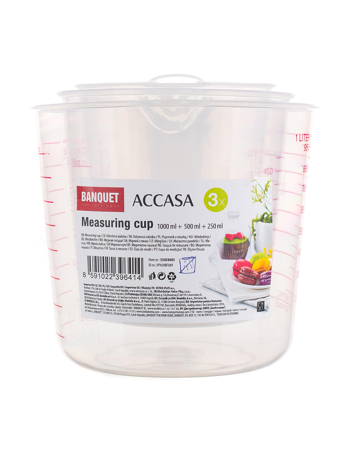 odměrka sada 3díl. (0,25+0,5+1,0l) PH TRA 0.17 Kg MTA MAXMIX Sklad14 267218