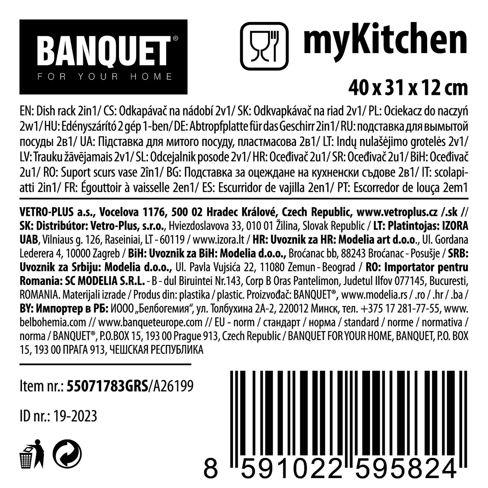 odkapávač na nádobí 40x31cm s podnosem PH ŠE 0.83 Kg MTA MAXMIX Sklad14 267219