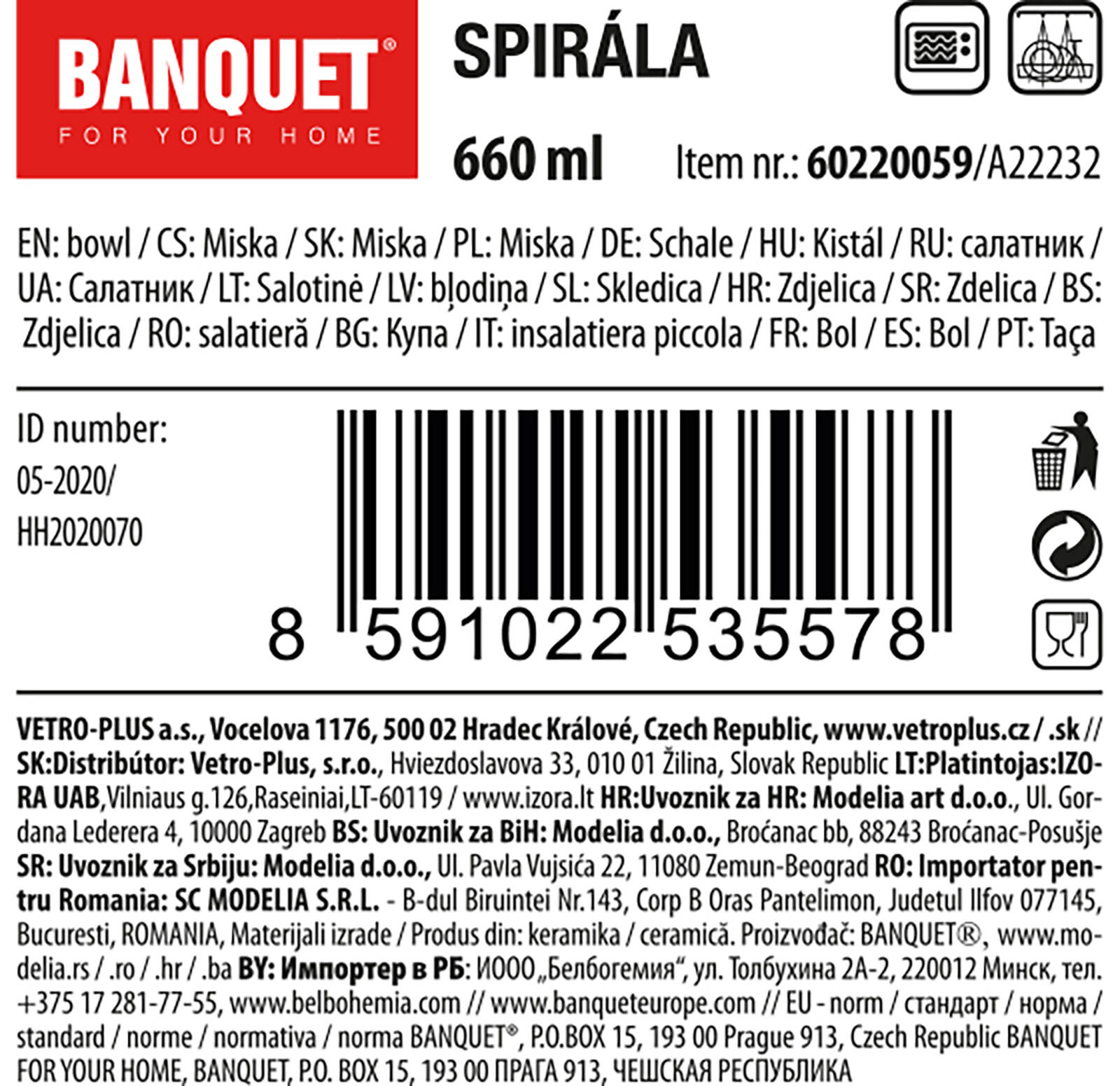 miska 13,5cm SPIRÁLA HN tm. keramická