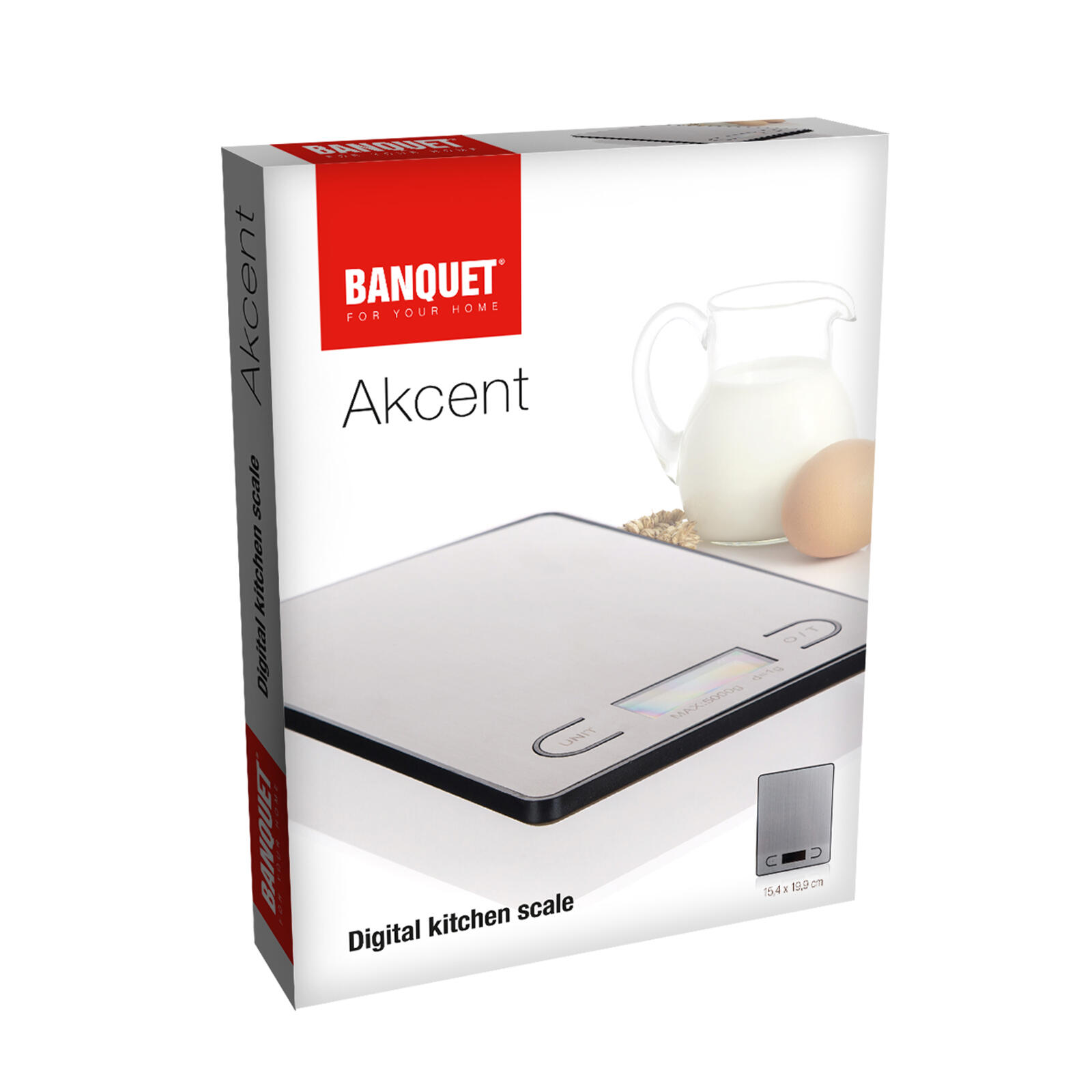 váha kuchyňská plochá  5kg digitální AKCENT nerez 0.33 Kg MTA MAXMIX Sklad14 267284