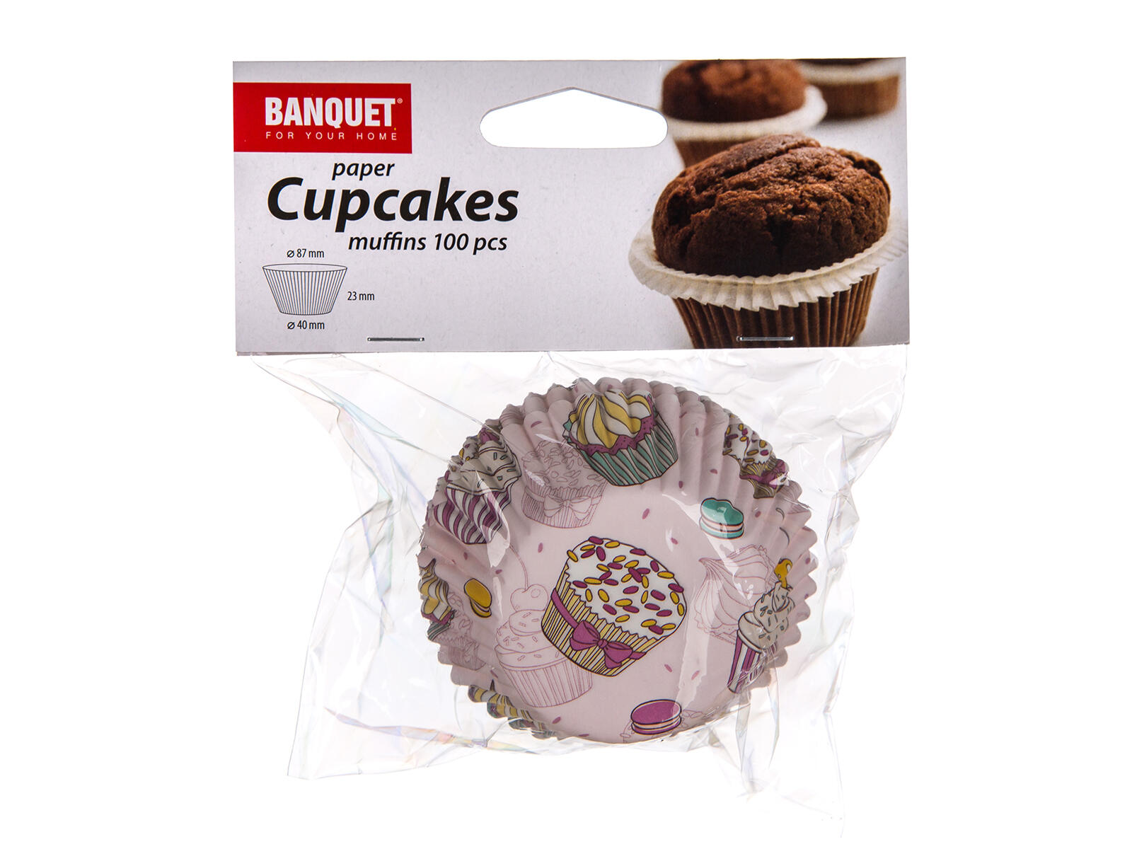 košíček cukrářský 8,7x4cm papírový (100ks) MUFFINS mix 0.03 Kg MTA MAXMIX Sklad14 267303