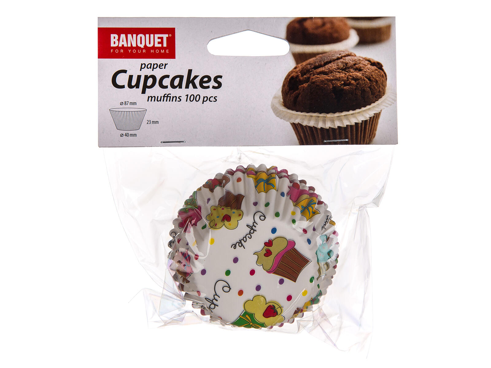 košíček cukrářský 8,7x4cm papírový (100ks) MUFFINS mix 0.03 Kg MTA MAXMIX Sklad14 267303