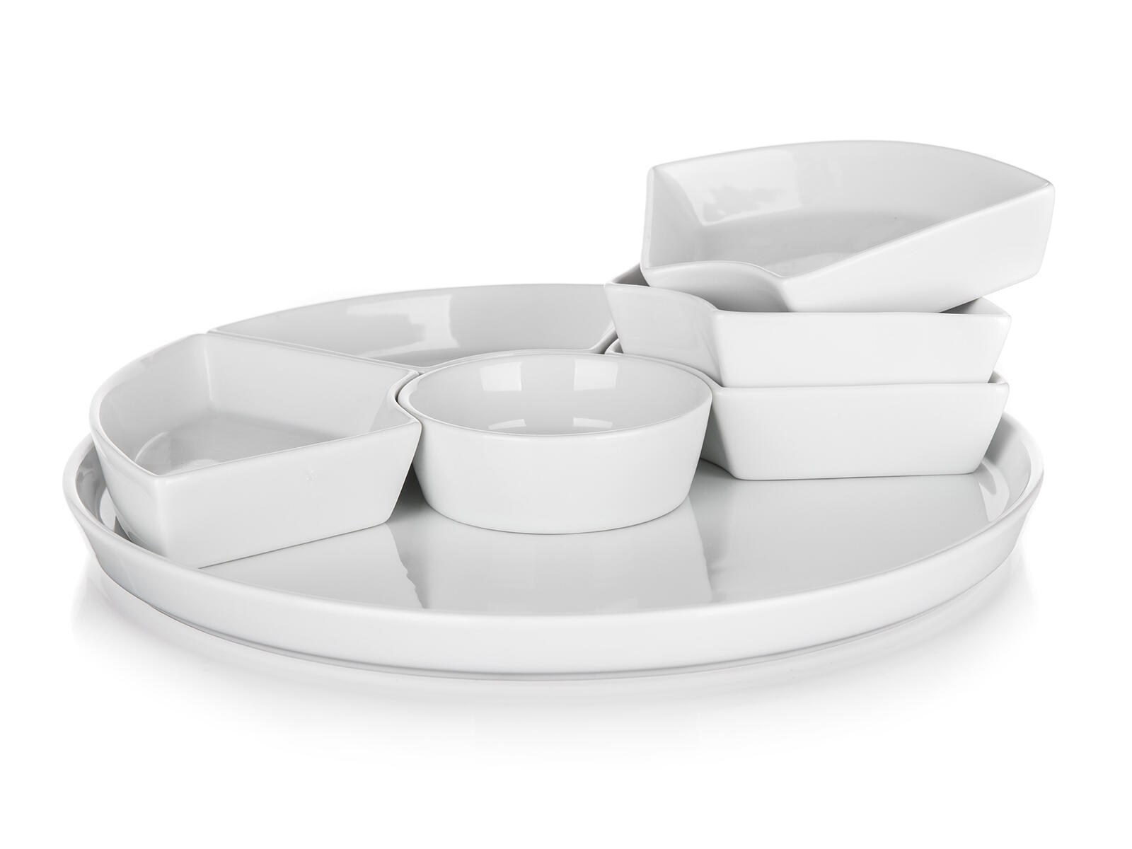 miska sada 7díl.(6xmiska,1xtác) pr.28cm BIANCA porcelán BÍ 2.27 Kg MTA MAXMIX Sklad14 267313