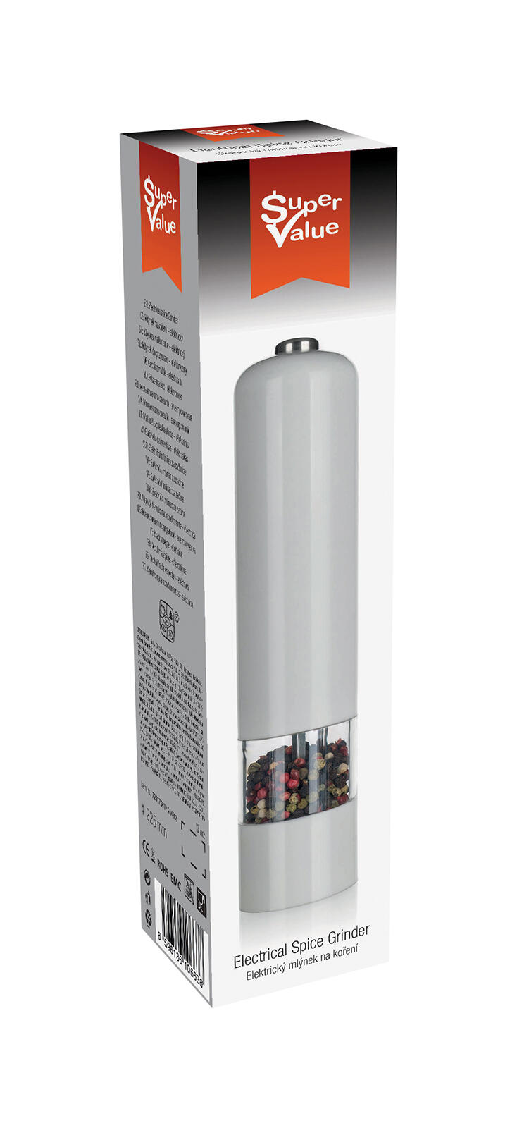 mlýnek na koření elektrický 22,8cm akryl+PH mix barev 0.25 Kg MTA MAXMIX Sklad14 267316