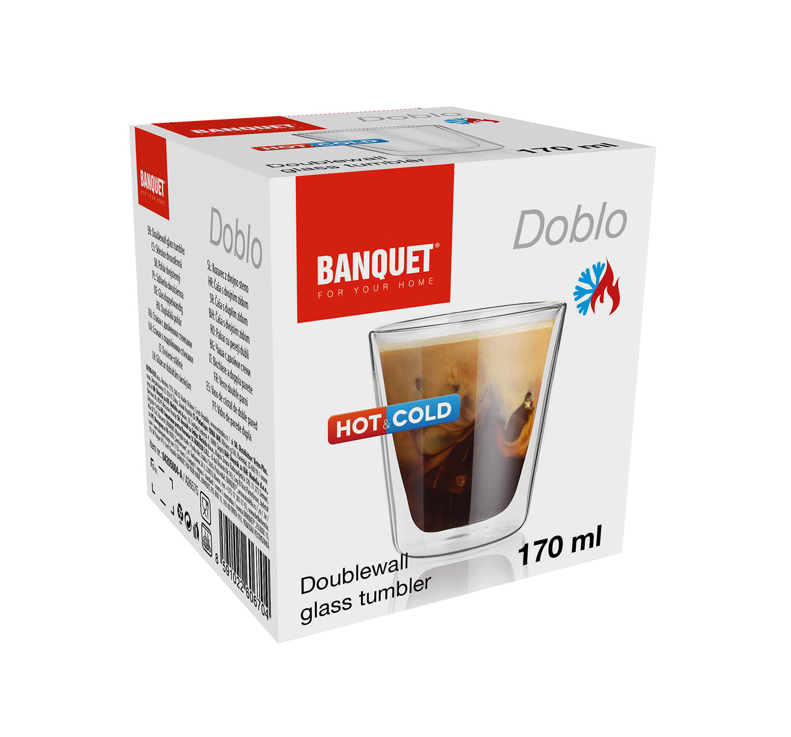 sklenice 170ml dvoustěnná DOBLO 0.11 Kg MTA MAXMIX Sklad14 267327