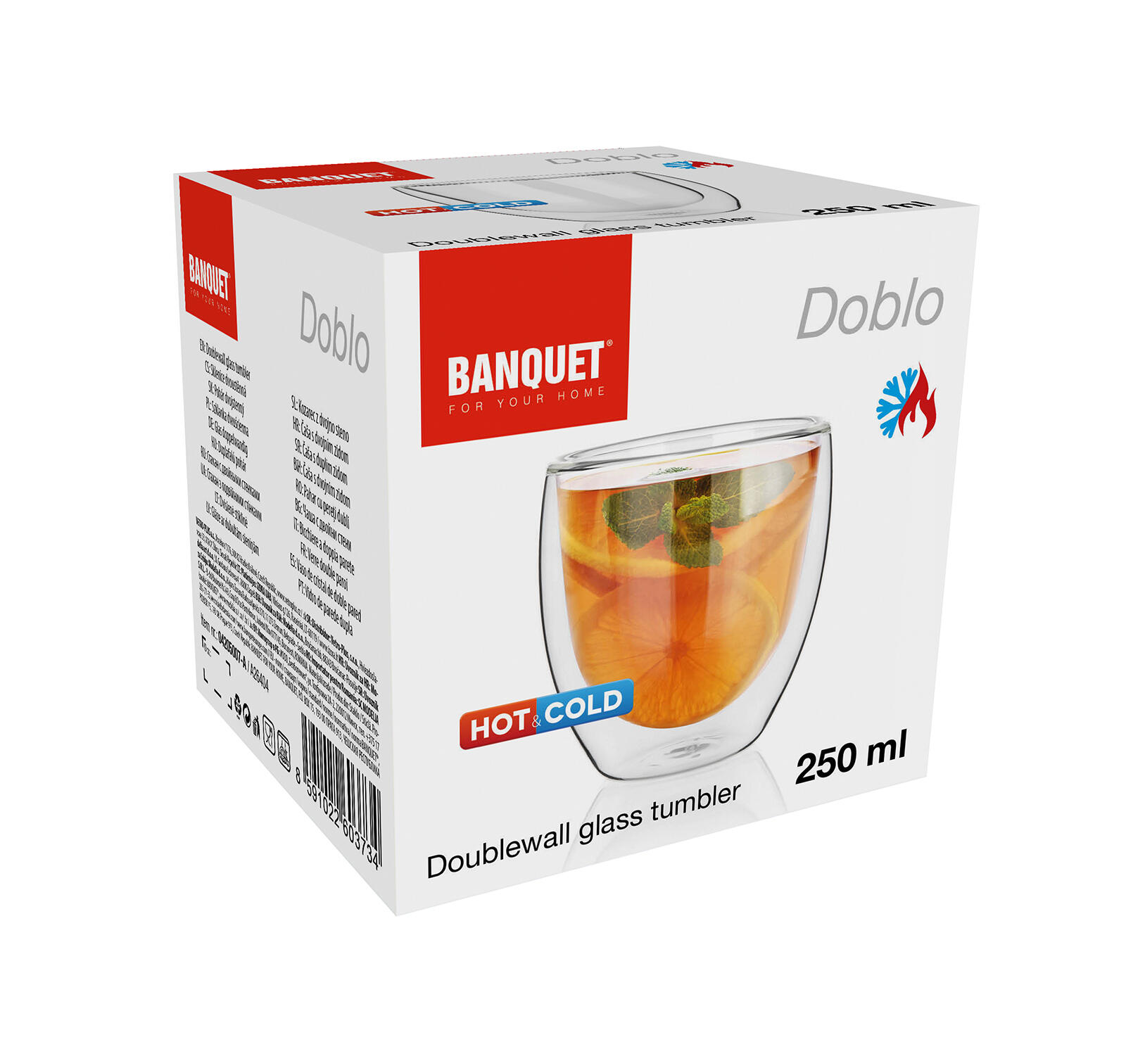 sklenice 250ml dvoustěnná DOBLO 0.17 Kg MTA MAXMIX Sklad14 267328