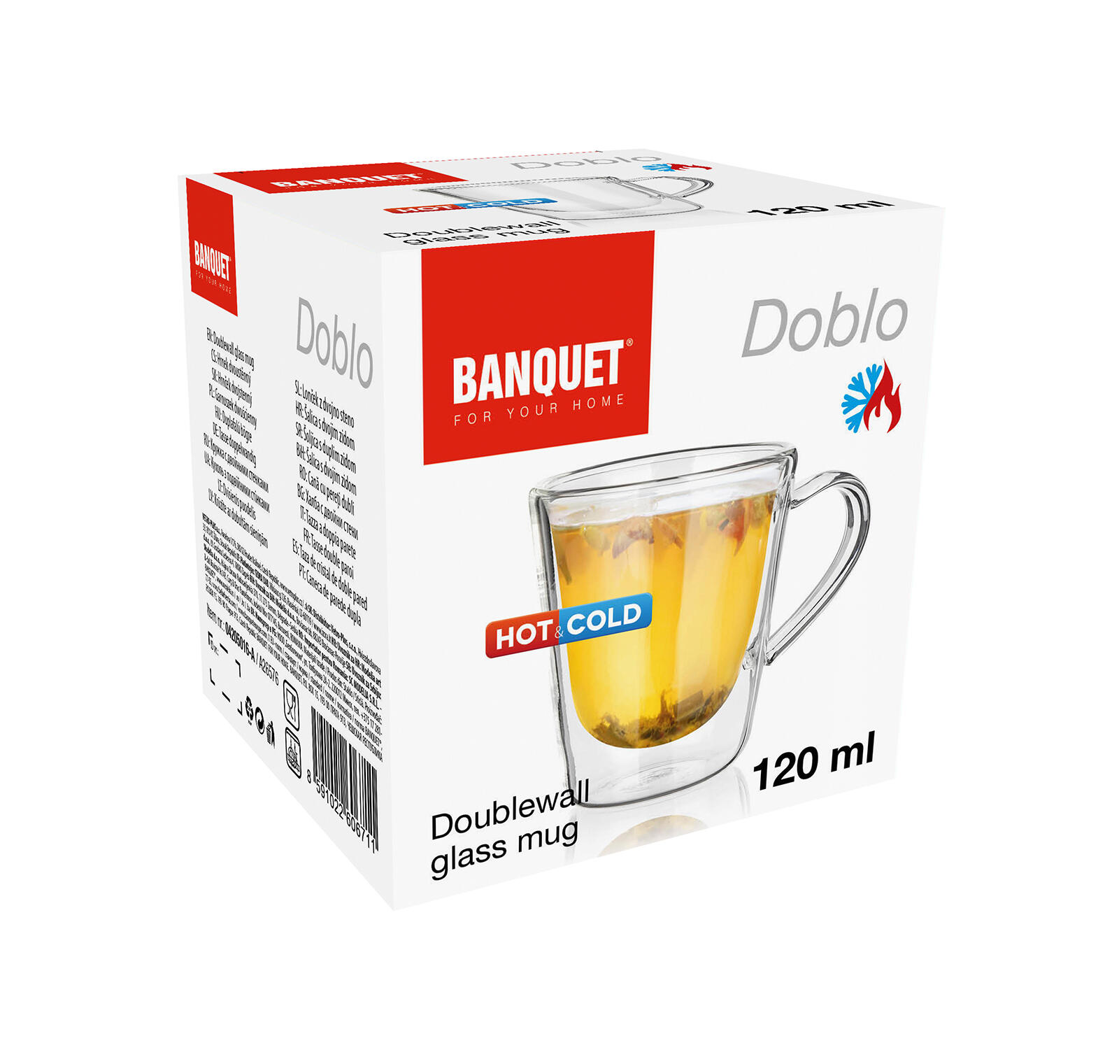 hrnek 120ml dvoustěnný DOBLO skleněný 0.11 Kg MTA MAXMIX Sklad14 267329