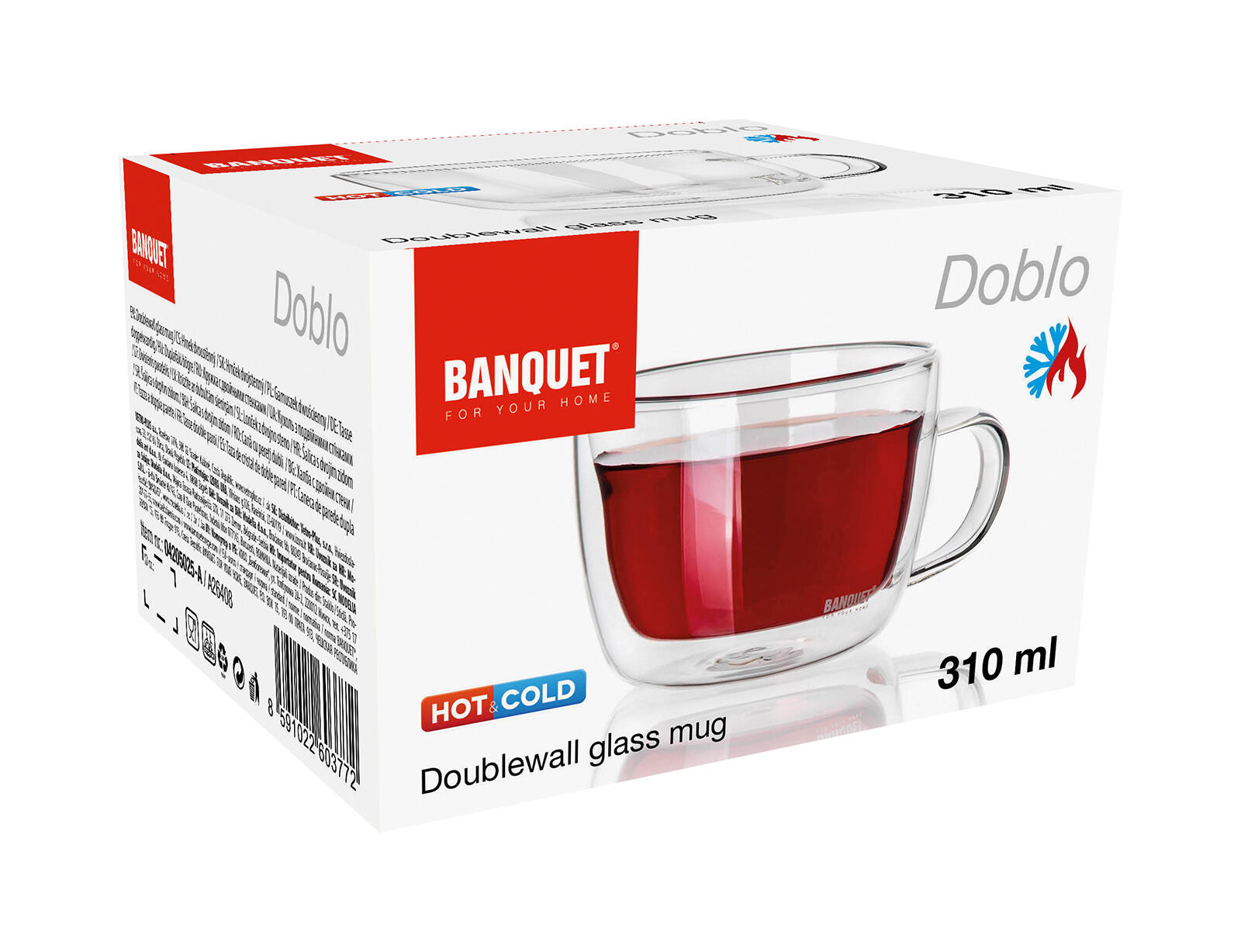 hrnek 310ml dvoustěnný DOBLO skleněný 0.01 Kg MTA MAXMIX Sklad14 267330