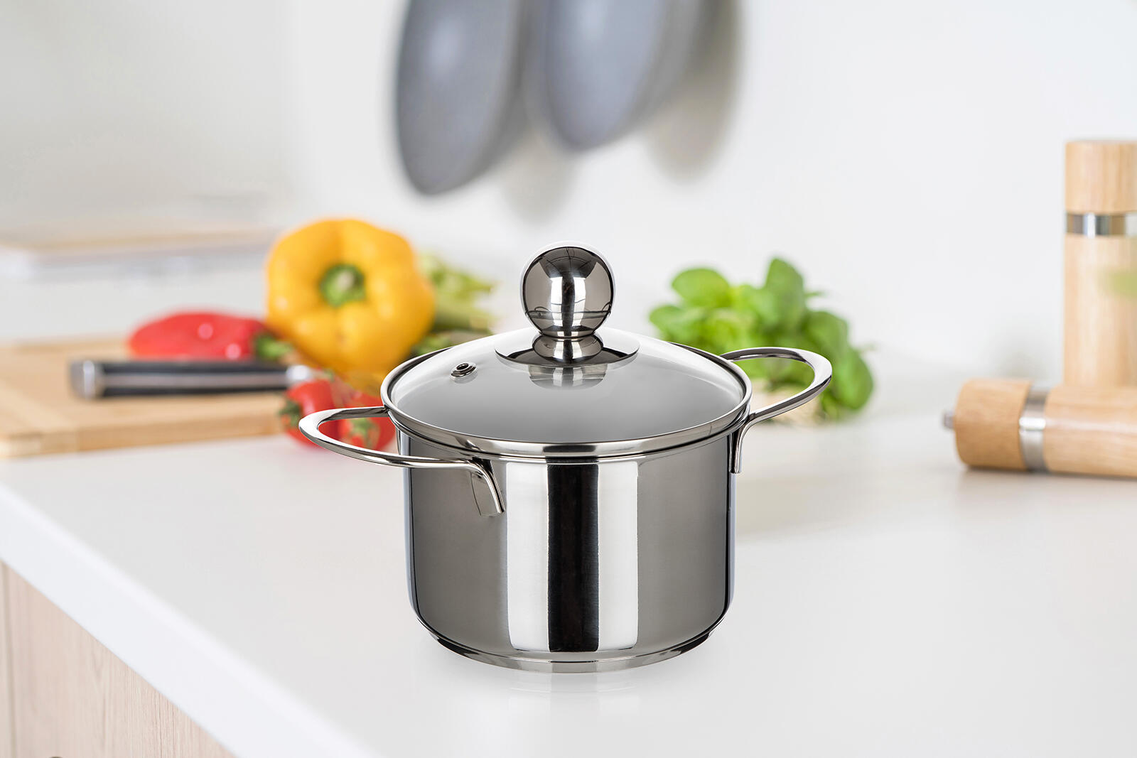 hrnec  12cm se skl.poklicí 0,85l nerez PICCOLO 0.52 Kg MTA MAXMIX Sklad14 267355