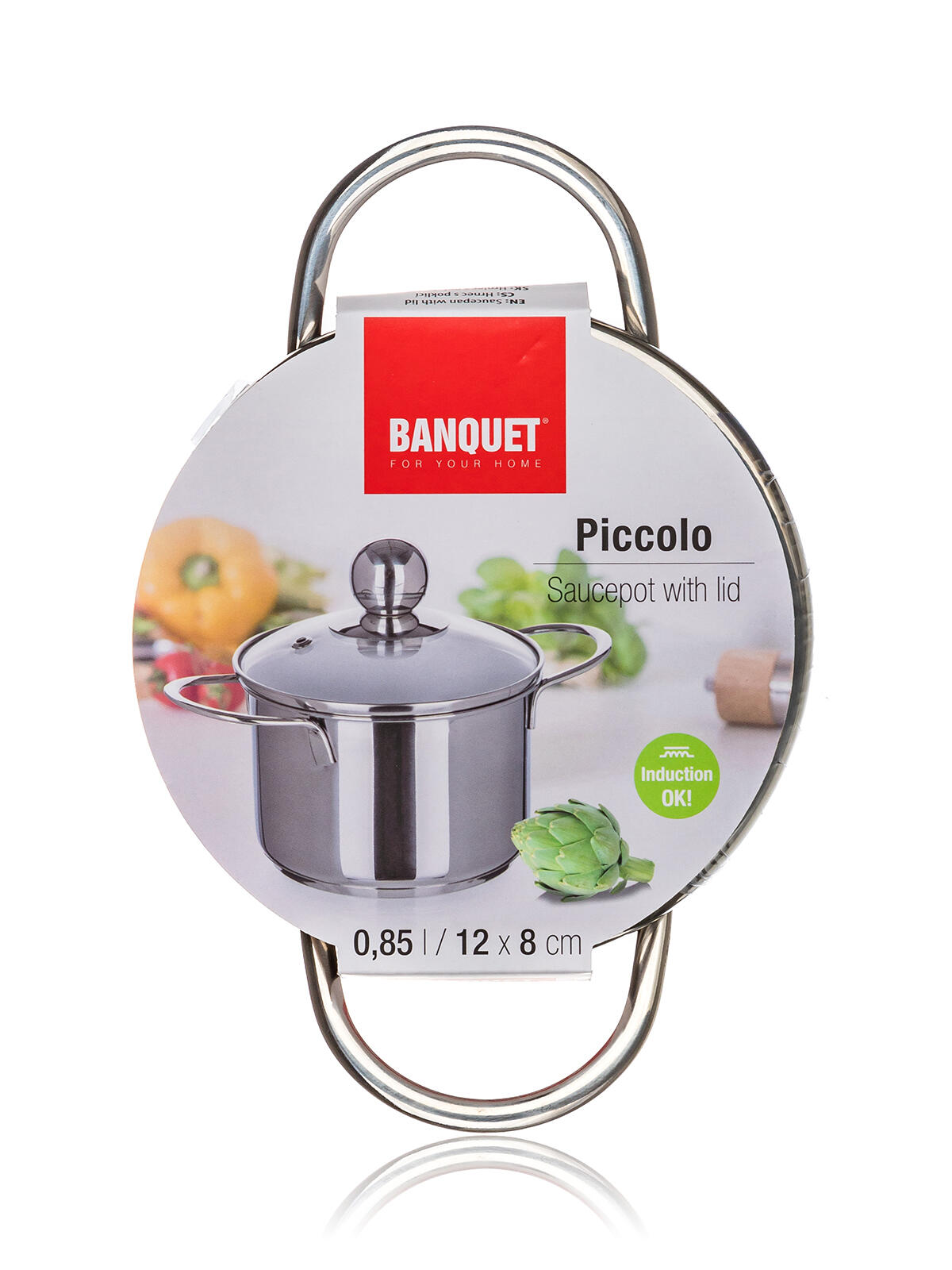 hrnec  12cm se skl.poklicí 0,85l nerez PICCOLO 0.52 Kg MTA MAXMIX Sklad14 267355