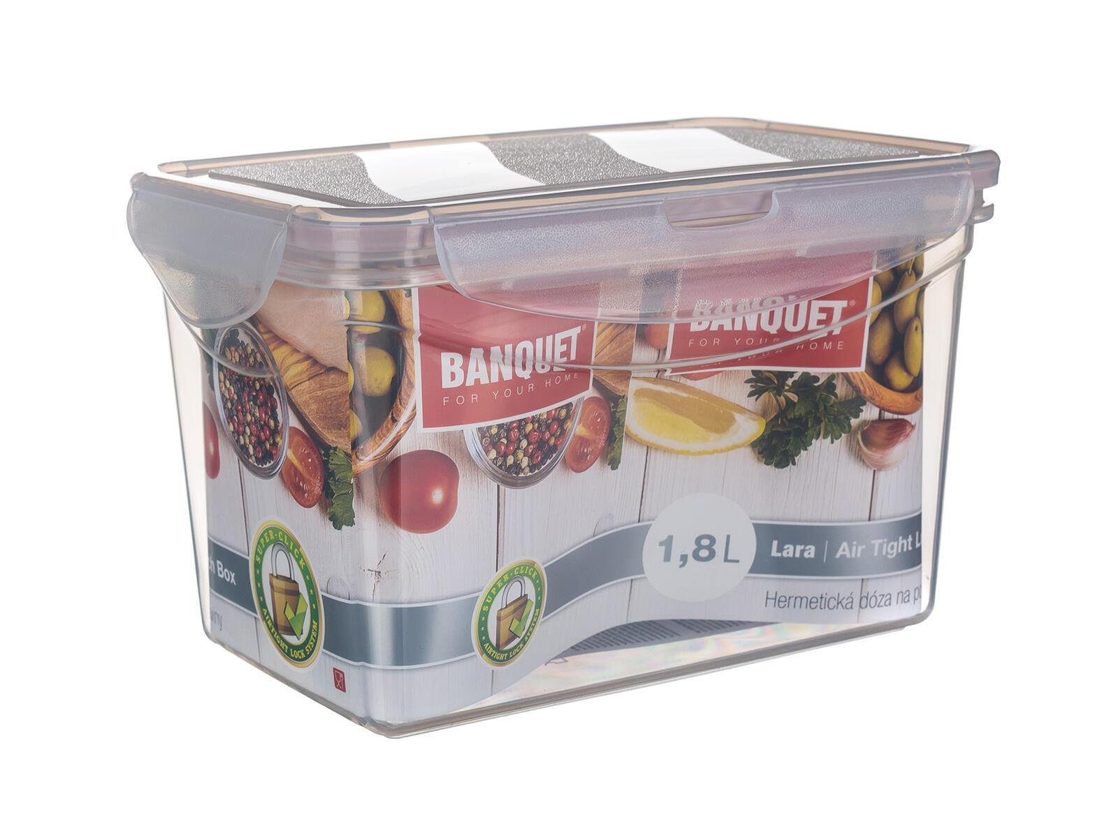 dóza hermetická LARA obdél. 1,8l PH