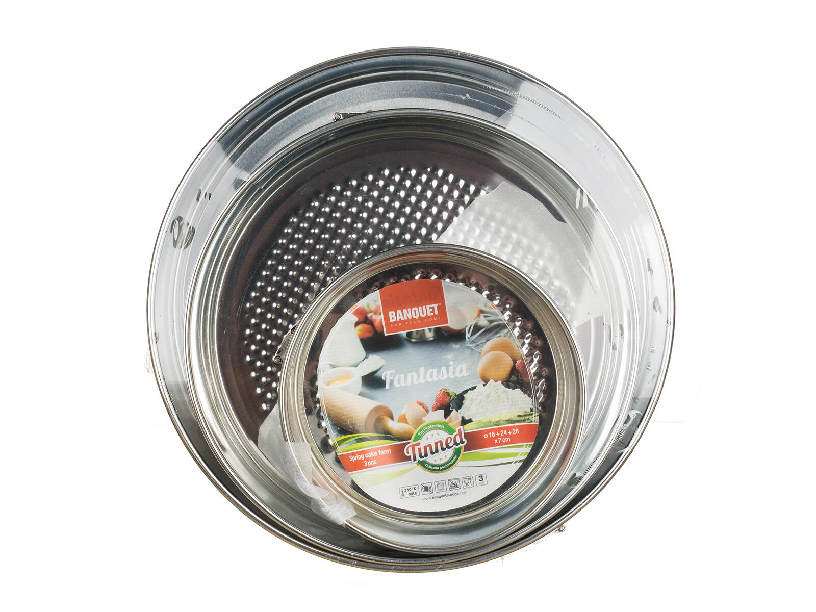 forma na dort sada 3díl.(16,24,28cm) pocín. FANTASIA 0.75 Kg MTA MAXMIX Sklad14 266105